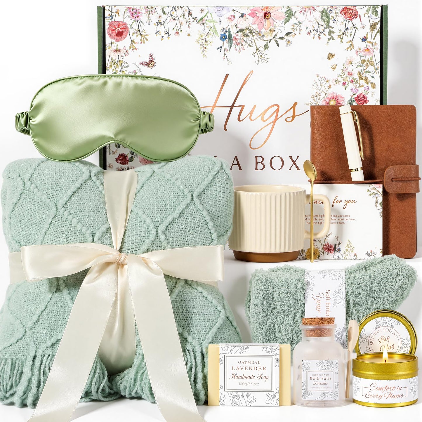 GIFTINBOX Mother s Day Gifts for Mom, Gift Baskets for Women, Birthday Gifts for Women, Get Well Soon Gift After Surgery, Self Care Package Spa, Sympathy Gift Baskets Thinking of You for Sister, Wife
