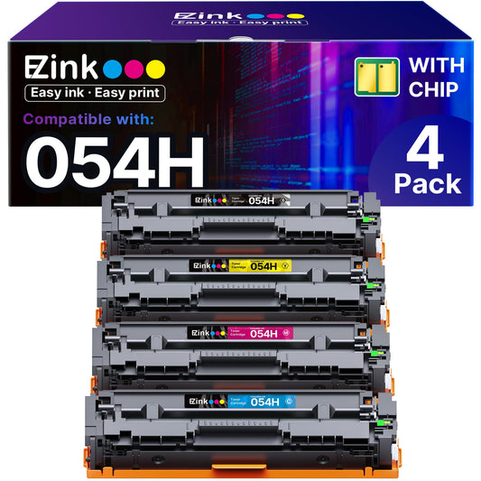 054H Toner Cartridge Set Replacement for Canon 054 054H Toner Cartridge 4 Pack to use with Canon Color ImageClass MF644Cdw LBP622Cdw MF642Cdw MF641Cdw MF641Cw LBP623Cdw ( Black Cyan Magenta Yellow )