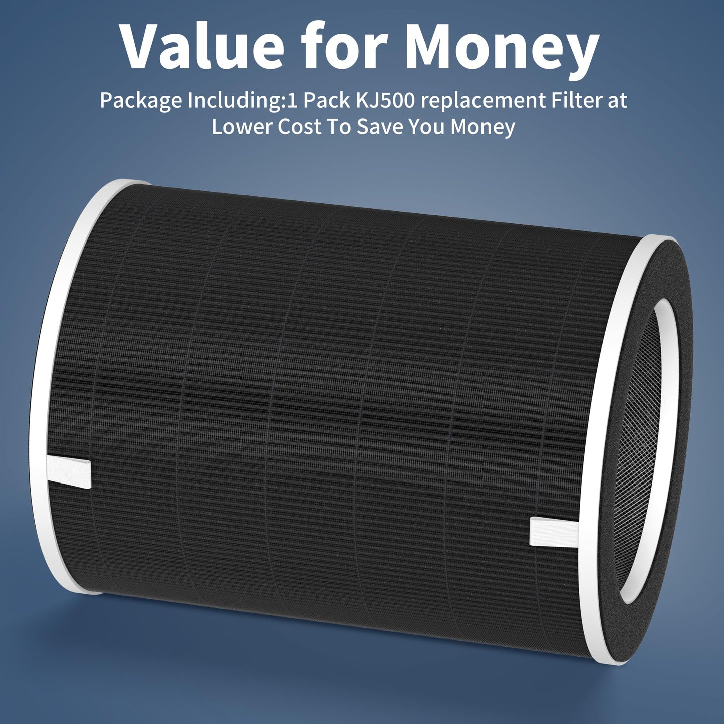 XBWW KJ500 Replacement Filter Compatible with Our Happi KJ500 Air Purifi-er, 4-in-1 Filter of Premium Filter, Activated Carbon, Fine Mesh Pre-Filter and Net-Filter