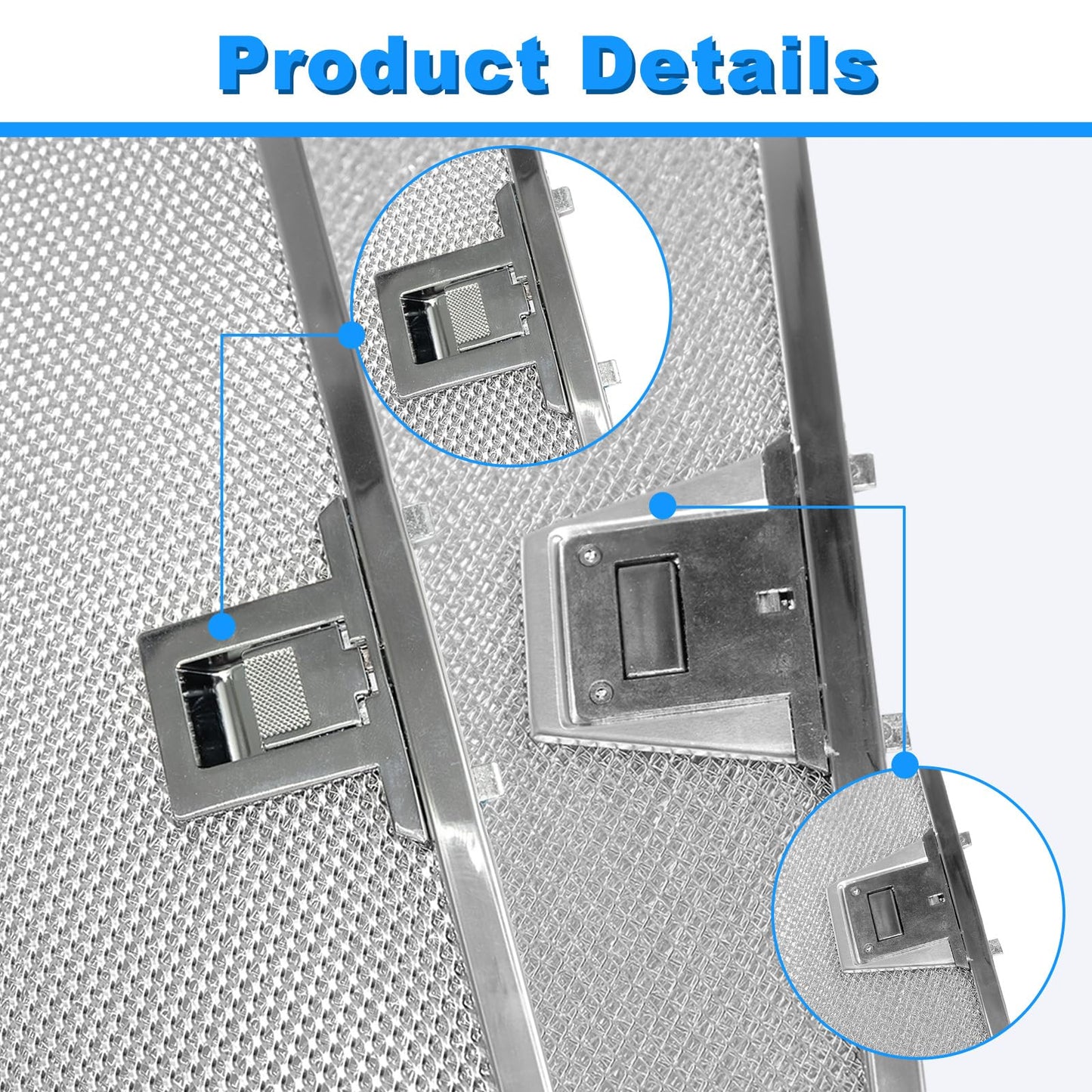 WA0575 Range Hood Filters 13.5" x 14.4" x 0.35" - 2 Pack Replacement Grease Filters for Kitchen Ventilation by oneket