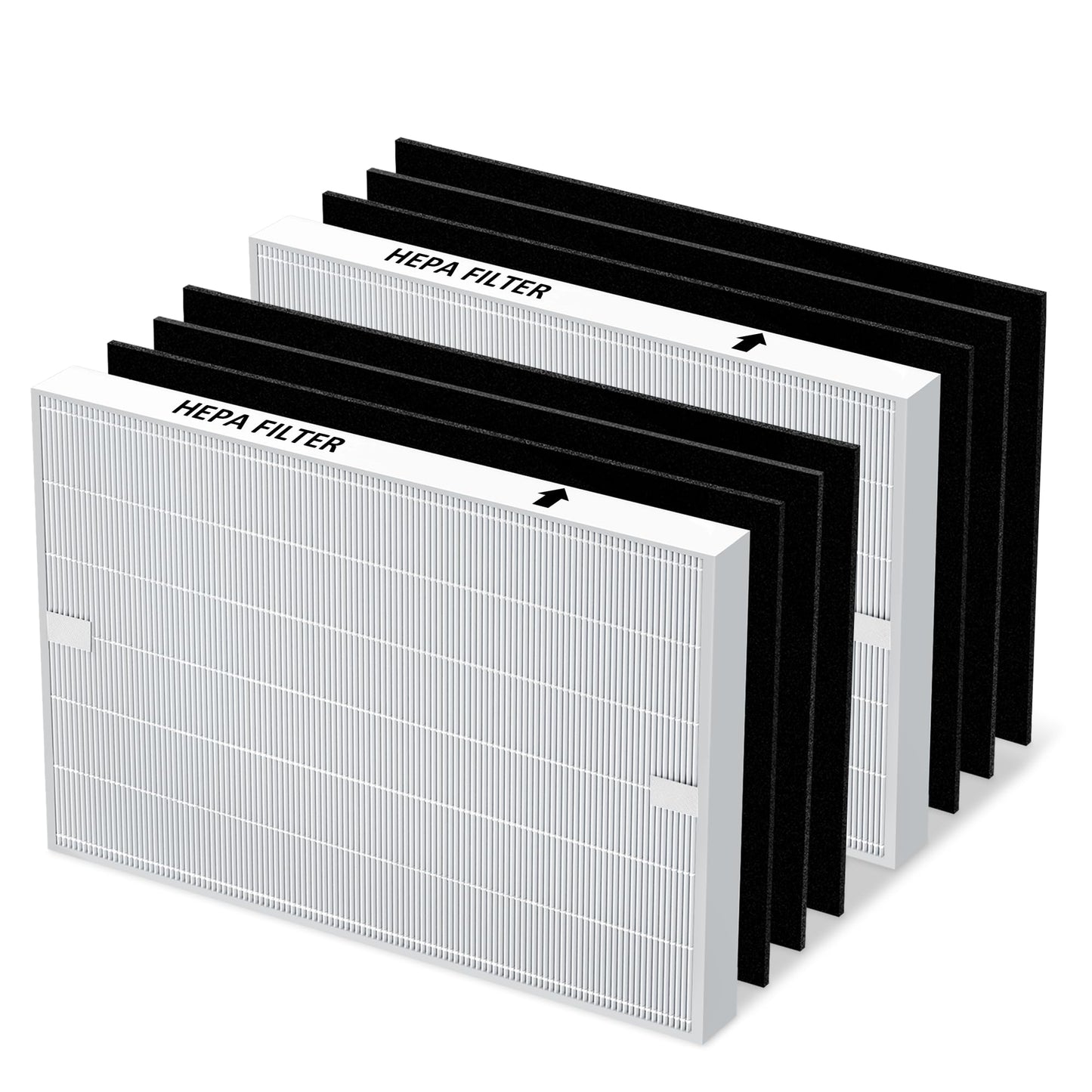 AP-1512HH Replacement Filter for Coway Airmega AP-1512HH and AIRMEGA 200M Air Purifiers for Home Pets Bedroom Office, 2 High Efficiency Filter and 6 Activated Carbon Filter, Compared to Part # 3304899