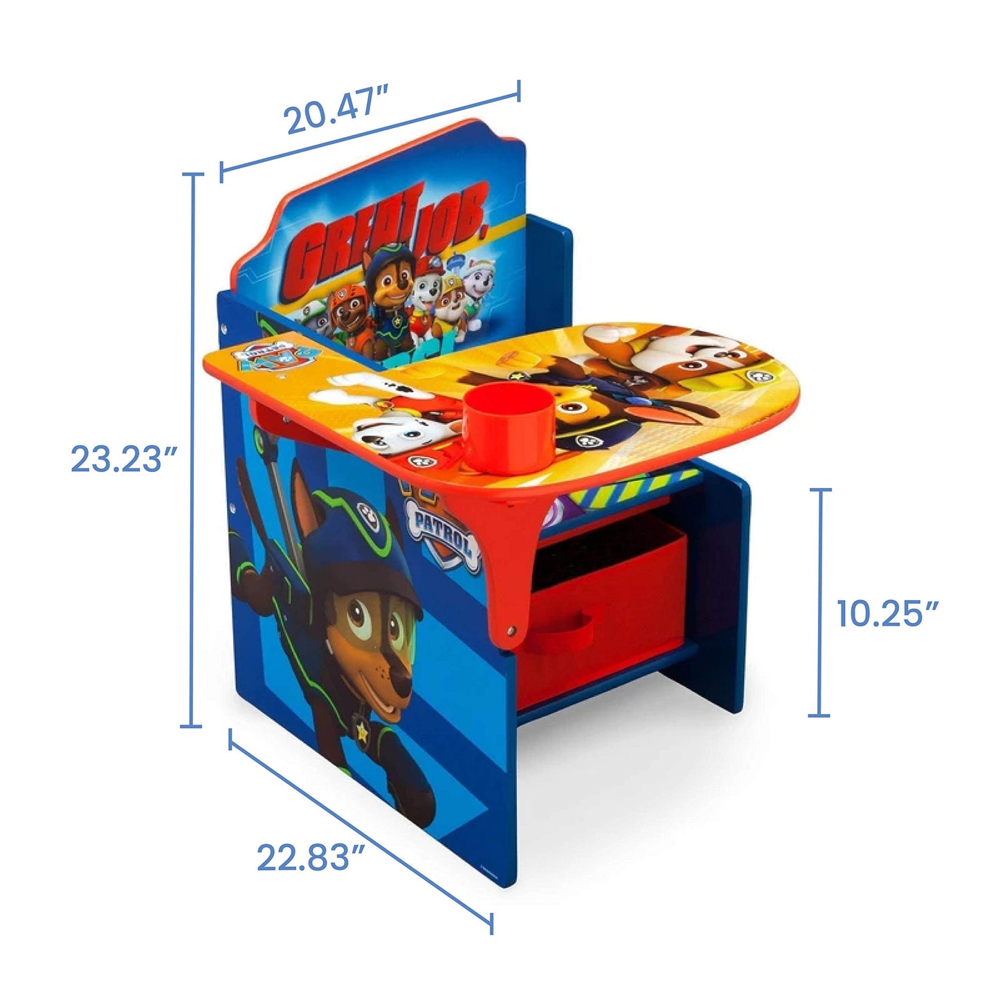 Delta Children Chair Desk with Storage Bin, Nick Jr. PAW Patrol