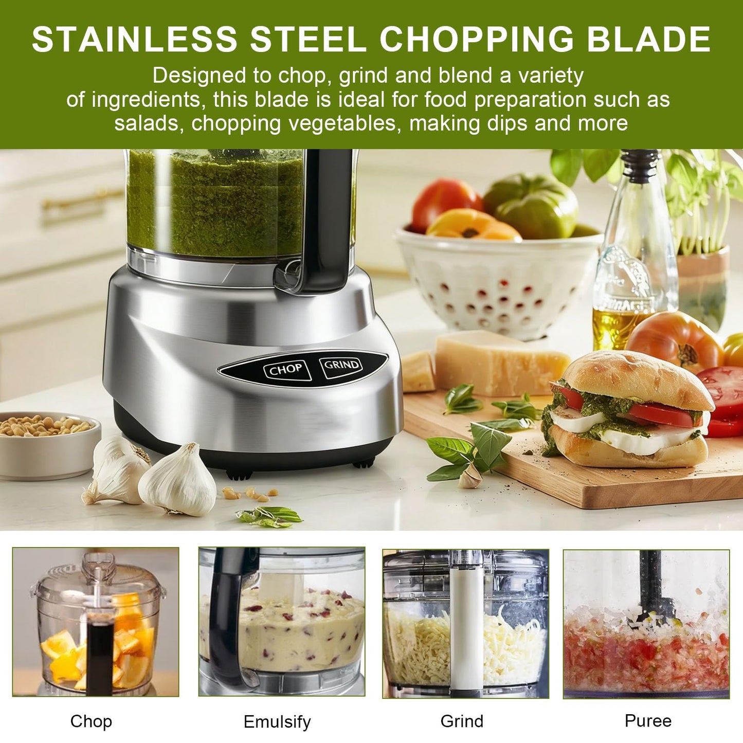 CH-4CB Fit for Cuisinart Mini Prep Plus Food Processor Replacement Chopping Blade, Only Fit CH-4CB Replacement Chopping Blade, Compatible with CH-4, CH-4BK, CH-4DC 4 Cup Chopper/Grinder Chopping Blade