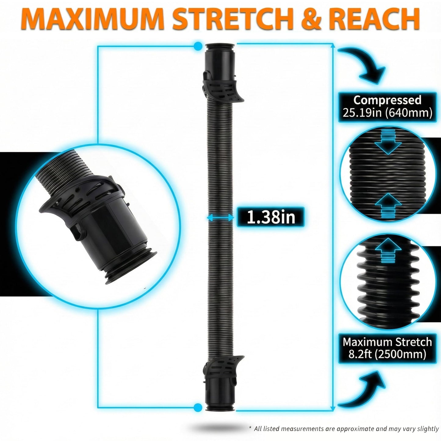 Replacement Hose Compatible with Shark LA502 LA322 LA300 Replacement Parts, UV950 UV900 UV850 LA702 LA700 LA555 LA401 Vacuum Hose for Navigator Lift Away Attachment Accessories