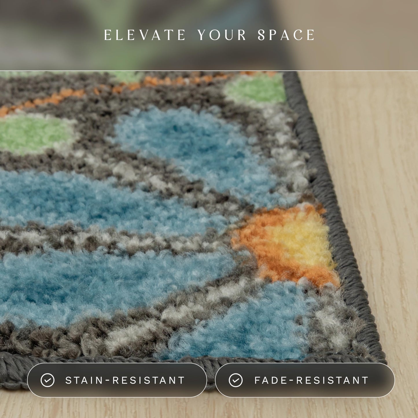 Maples Rugs Reggie Floral Kitchen Rug - Made in USA - Washable, Non Slip Indoor Carpet for Entryway, Foyer, Kitchen, and Bathroom, 2'6 x 3'10, Dark Grey
