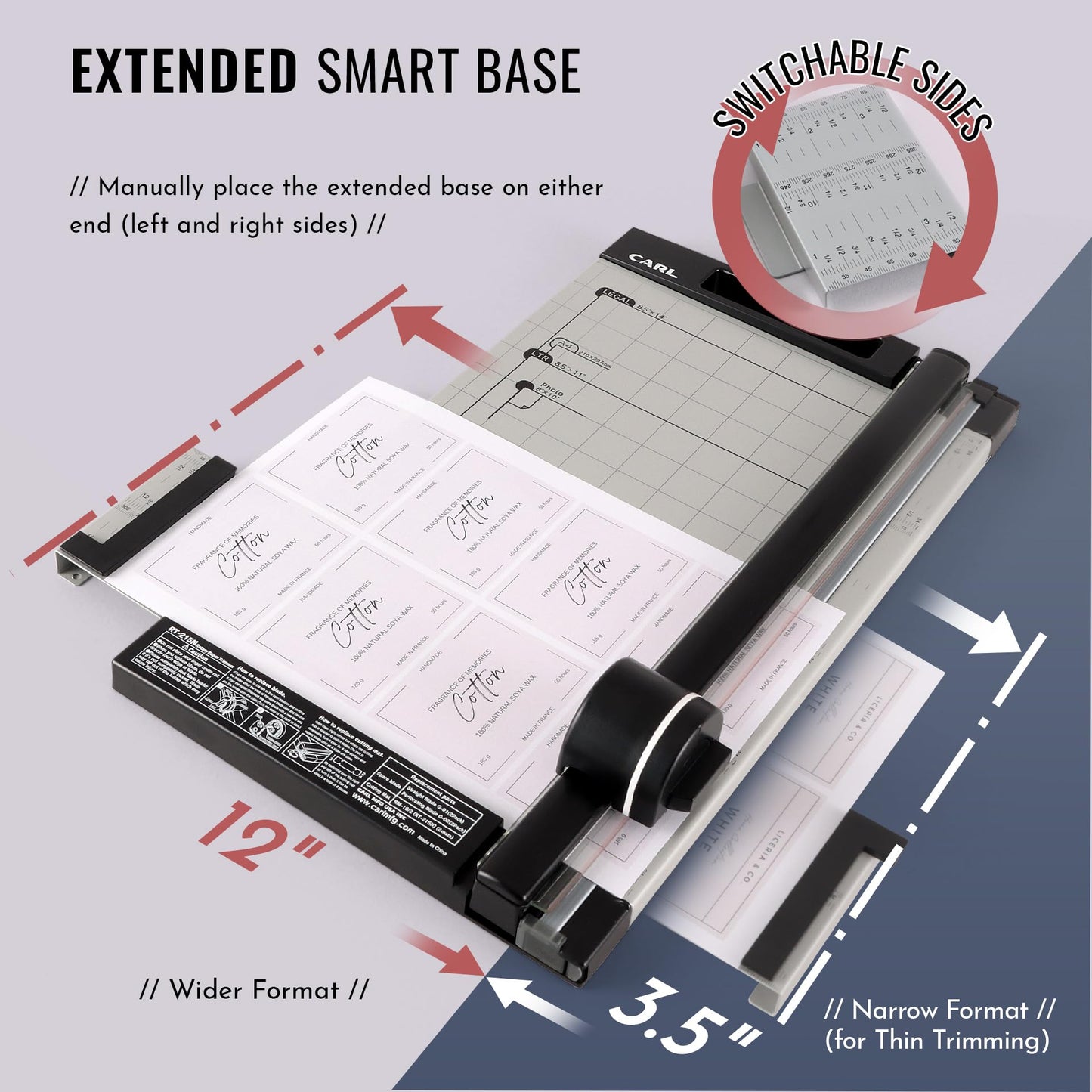 Carl, Professional Rotary Paper Trimmer 15-inch, 15 Sheet Cutting Capacity, Black and Silver
