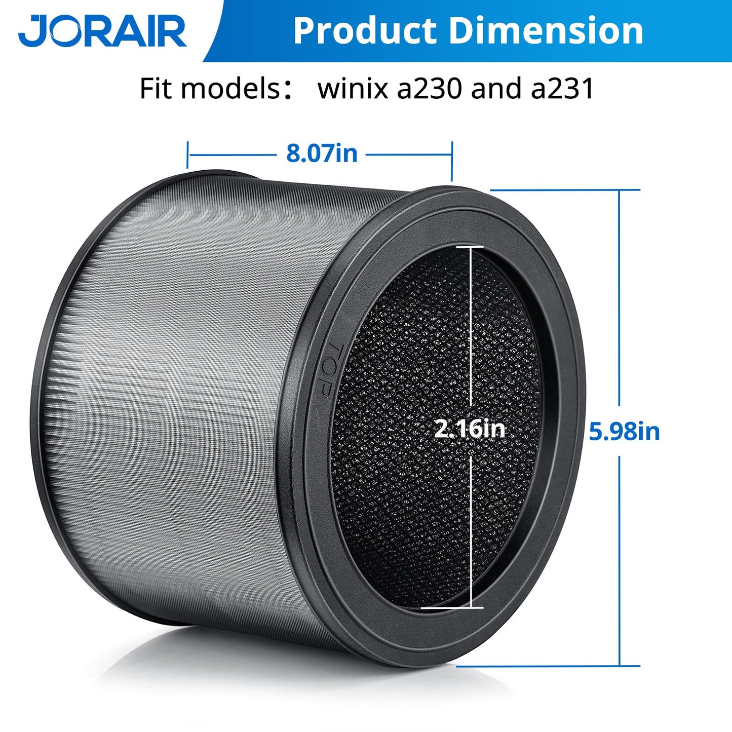 Replacement Filter Size O, 1712-0100-00 Compatible with Winix A230 and A231 Air Purifier, 2 Pack