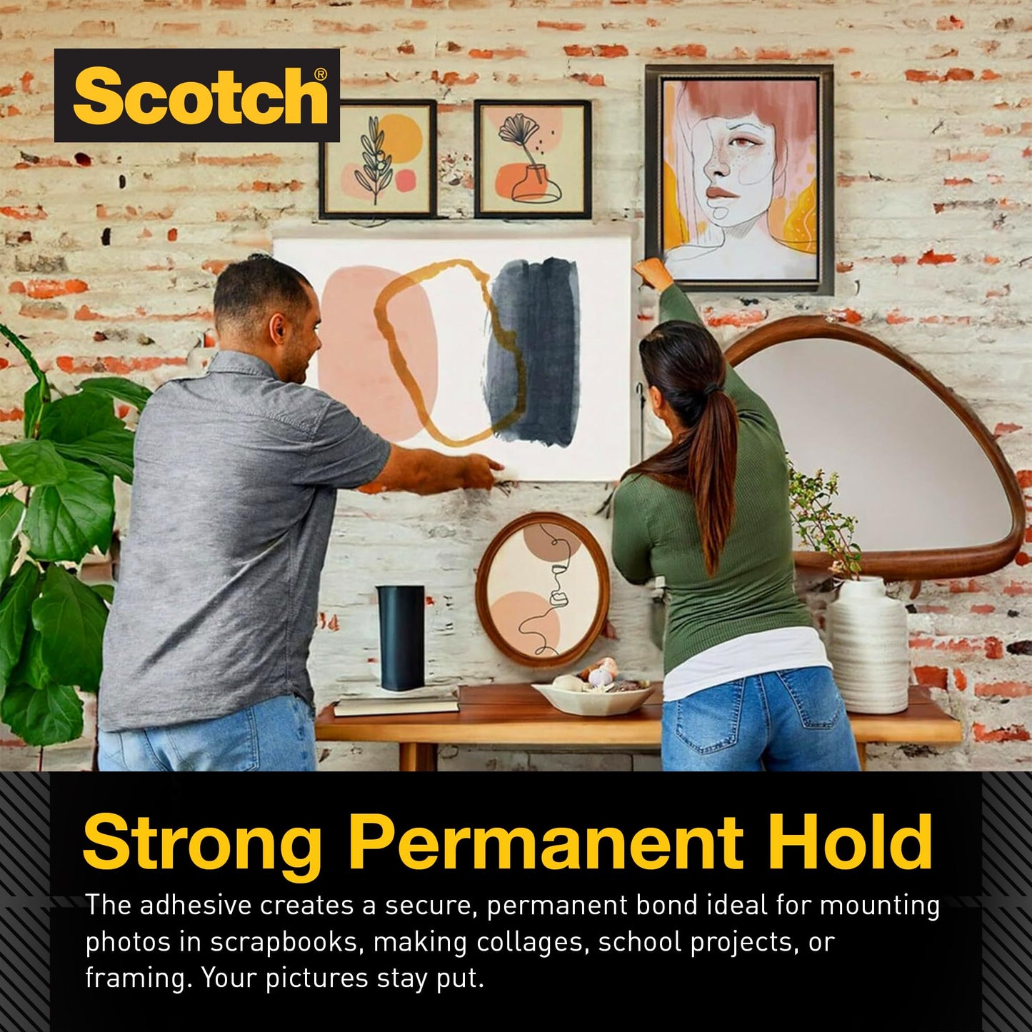 Scotch Photo Splits, Double-Sided Adhesive Squares, Acid-Free, Photo Safe, 1000 Count (Pack of 6)