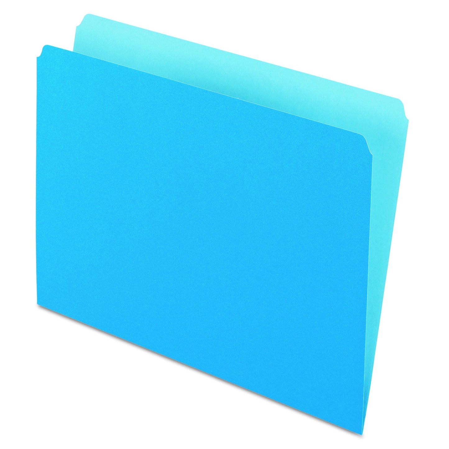 Pendaflex Two-Tone Color File Folders, Letter Size, Blue, Straight Cut, 100/BX (152 BLU)