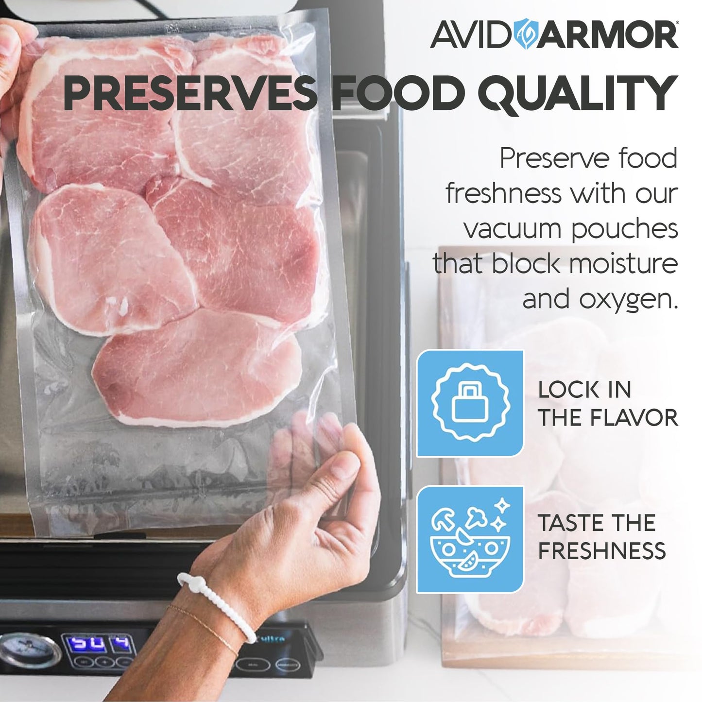 Avid Armor – Chamber Machine Pouches 3.5mil, Pre-Cut Chamber Vacuum Sealer Bags, Heavy Duty Seal Pouch, BPA-Free Chamber Sealer, Assorted Size Pack, 6"x10", 8"x10", 11"x10" - Pack of 300