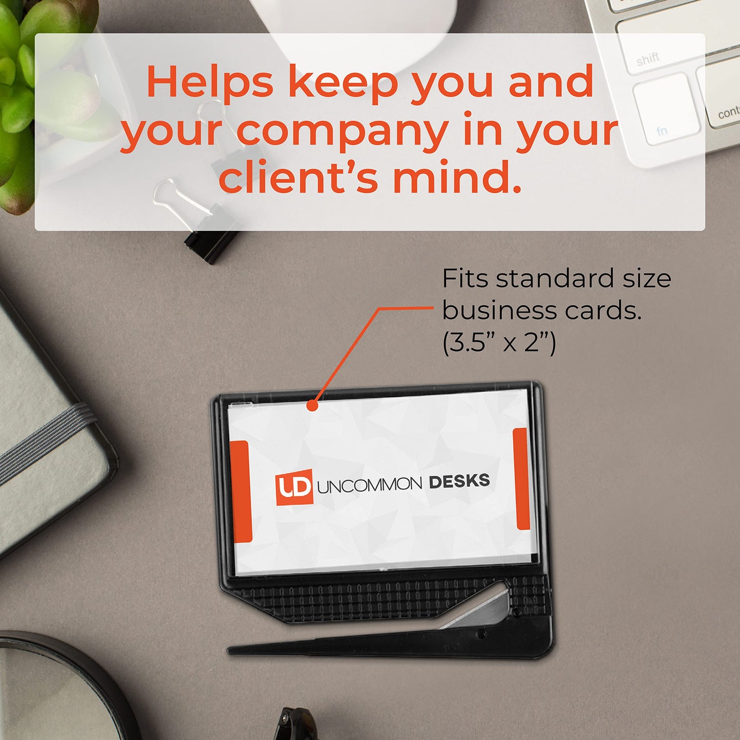 Uncommon Desks Business Card Letter Openers - (25 Pack) (Black) Professional Letter Openers with Business Card Insert, Perfect Promotional Item for Business