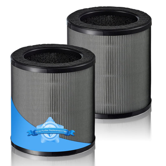 2 Pack Airmega 50 Filter Replacement Compatible with Coway Airmega 50 Air Purifier, 3-IN-1 Hepa Filter, Deodorization Filter with Activated Carbon