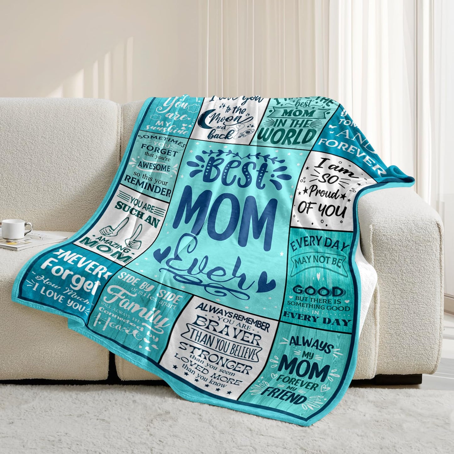 Birthday Gifts for Mom from Daughters Son - Christmas Mothers Day Birthday Gifts for Moms - Best Mom Ever Blankets - Unique Mother Birthday Present Ideas - to My Amazing Moms Blanket 50"X60"