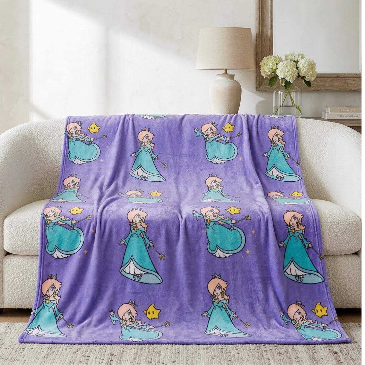 Super Mario Rosalina Gaming Kids Bedding Super Soft Plush Throw Blanket, 46 in x 60 in, (Officially Licensed Product)