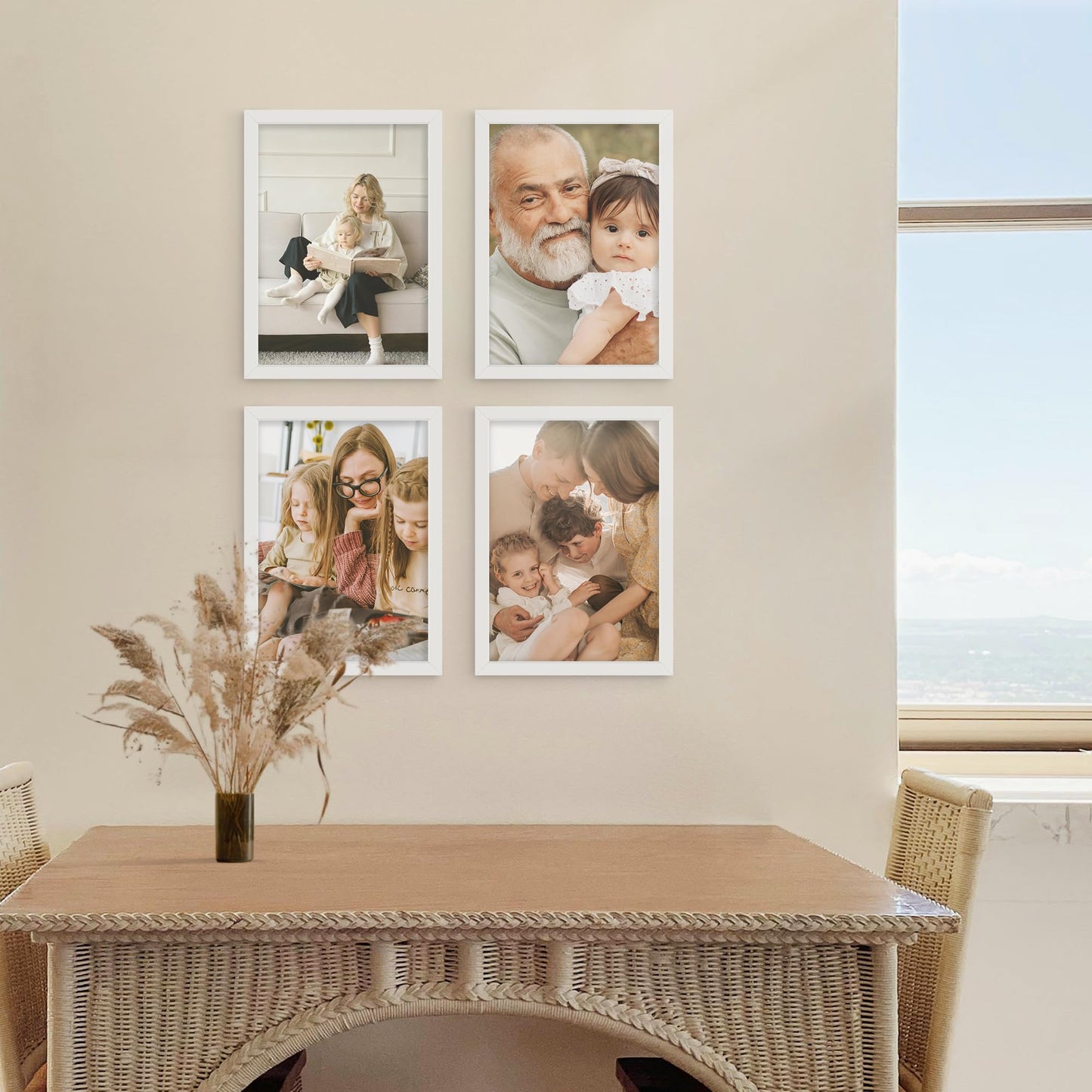 Fisnish 24x36 Poster Frame White, Poster Frames 24 x 36 inches or 24x36 Picture Frames with HD Plexiglass Durable and Scratch-proof for Horizontal or Vertical Wall Mounting, 1 Pack.