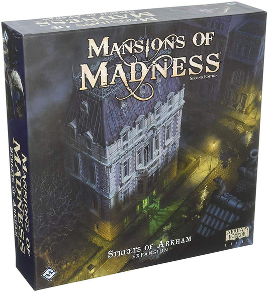 Mansions of Madness Streets of Arkham Expansion - Unleash New Horrors on the Darkened Streets! Cooperative Mystery Game, Ages 14+, 1-5 Players, 2-3 Hour Playtime, Made by Fantasy Flight Games