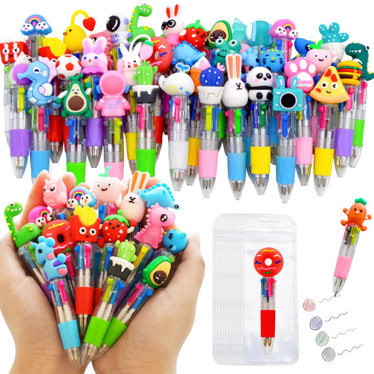 TOEMUR 400 PCS Multicolor Pen Set – 200 Cute Pens Bulk with 200 Pen Bags, Fun Pens for Party Favors, Christmas, Birthday, Kawaii Stationery for Student Prizes, Gifts Bulk for Friends