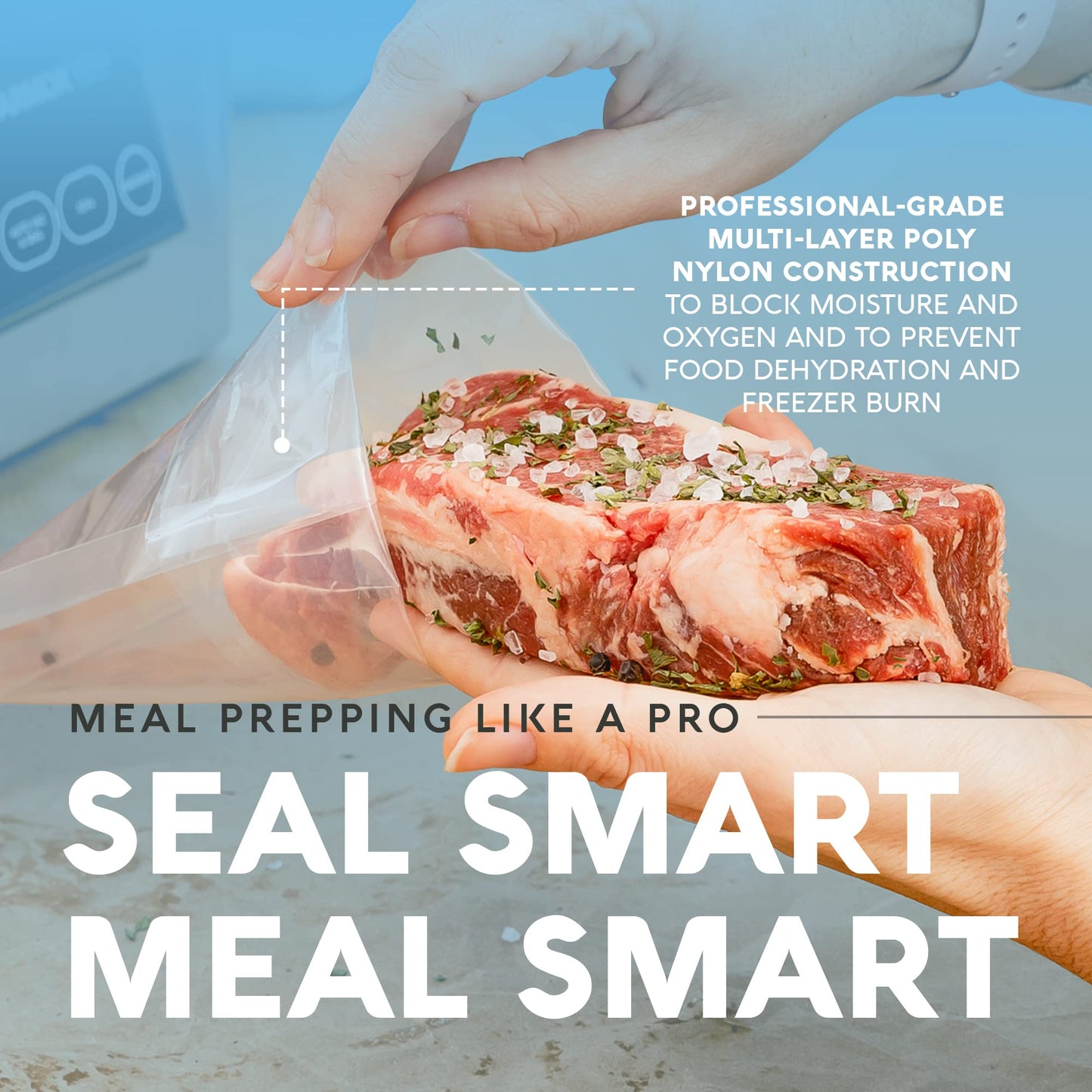 Avid Armor Chamber Vacuum Sealer Bags – 6x8", 8x10" & 10x10" – 300 Pack – Heavy Duty Commercial Grade, BPA-Free Pouches for Sous Vide, Food Preservation, Meat Storage, Freezing, and Long-Term Storage