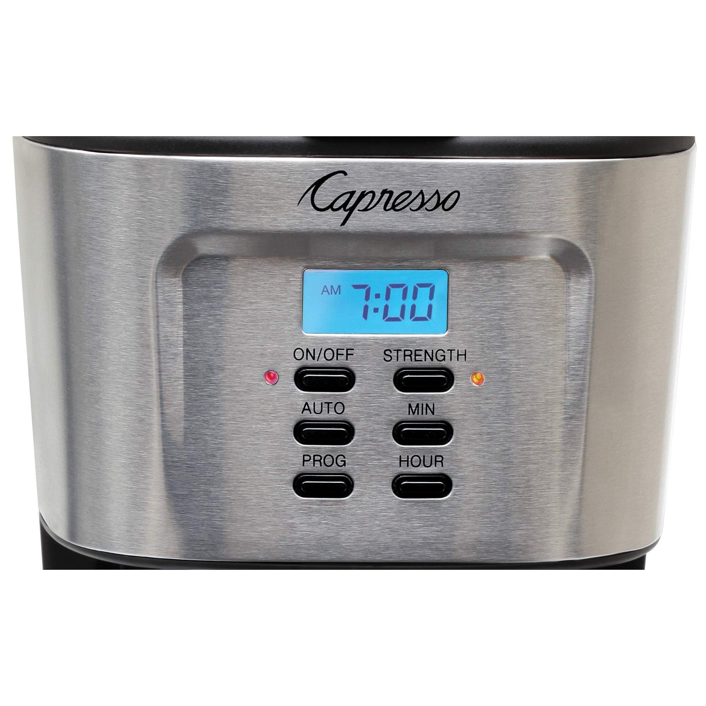 Capresso 12-Cup Coffee Maker with Glass Carafe, Stainless and Black 416.05