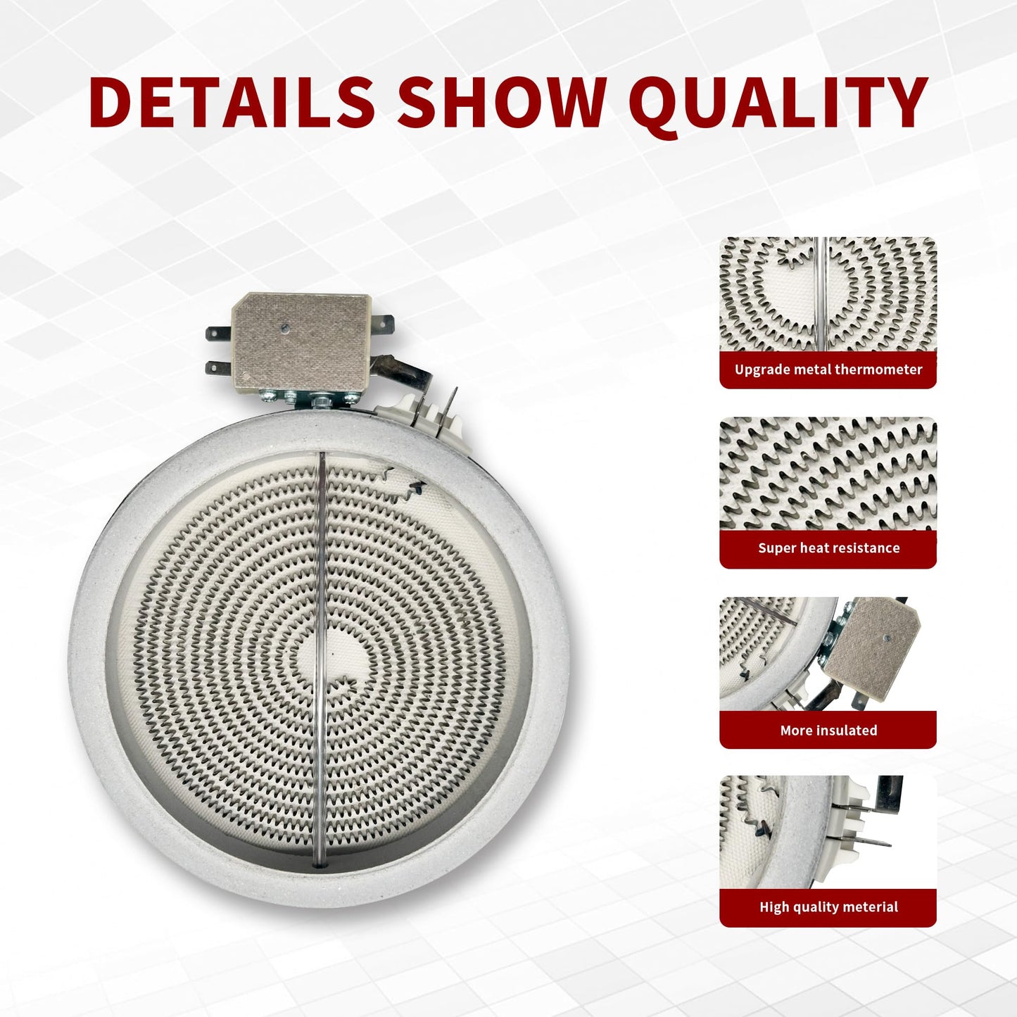 Upgraded WB30T10145 5.5" Radiant Surface Element Compatible with Electric Range, DG47-00060A MEE62385001 Range Oven Heating Element 1652042812 Replaces PS2370248
