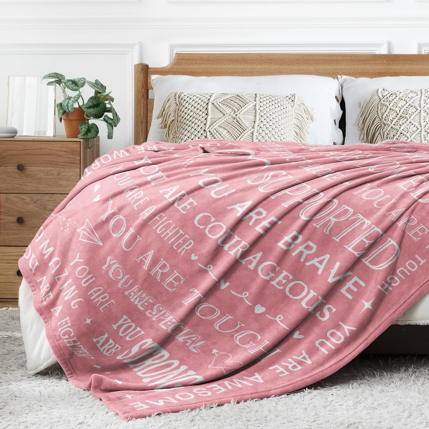SteadStyle Get Well Soon Gifts for Women- Inspirational Gifts Blanket, Feel Better After Surgery Gifts for Sick Women, Thinking of You Gift for Her Friend Sister Coworker, 60'' x 50''