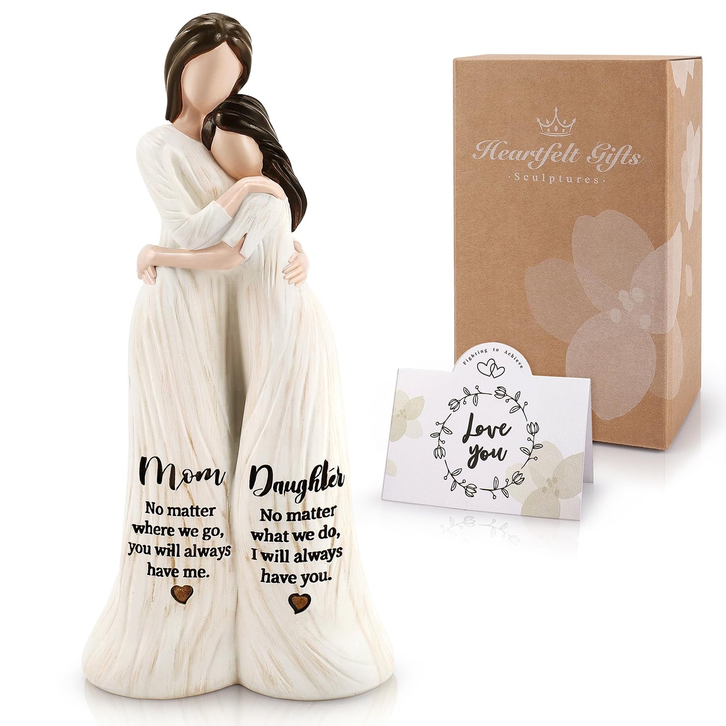 Mom Birthday Gifts from Daughter, Gift for Moms and Daughters, Mom and Daughter Figurines, Mom's Gifts from Daughter, Gift for Mother's Day Birthday, Sculpted Hand-Painted Figurine