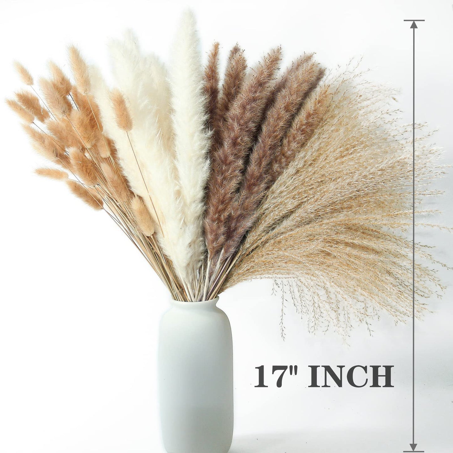200PCS Dried Flower Bouquet – Pampas Grass, Floral Decor for Home, Wedding, and Boho Style | Perfect for Vases, Fall, Spring, Summer, and Winter Arrangements