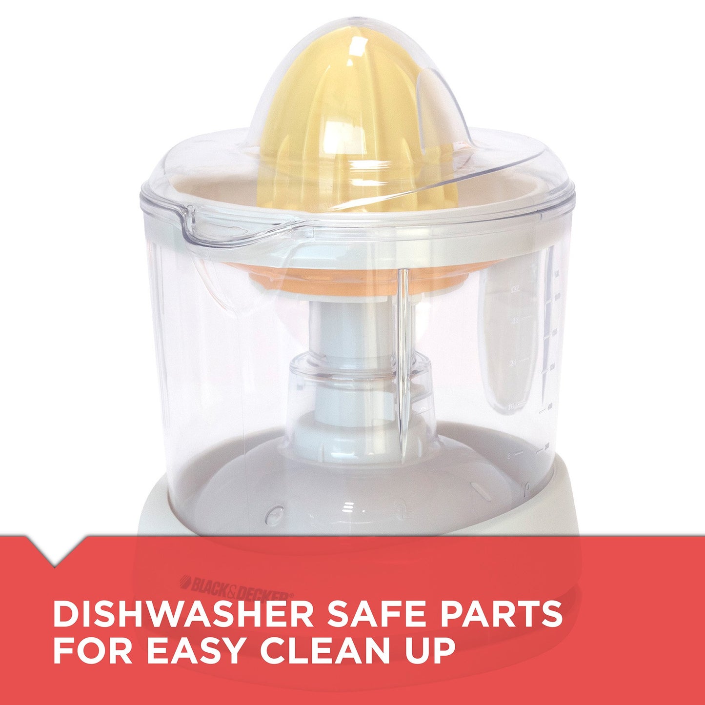 BLACK+DECKER 32oz Electric Citrus Juicer, CJ625, Pressure Activated, Adjustable Pulp Control, Dishwasher-Safe