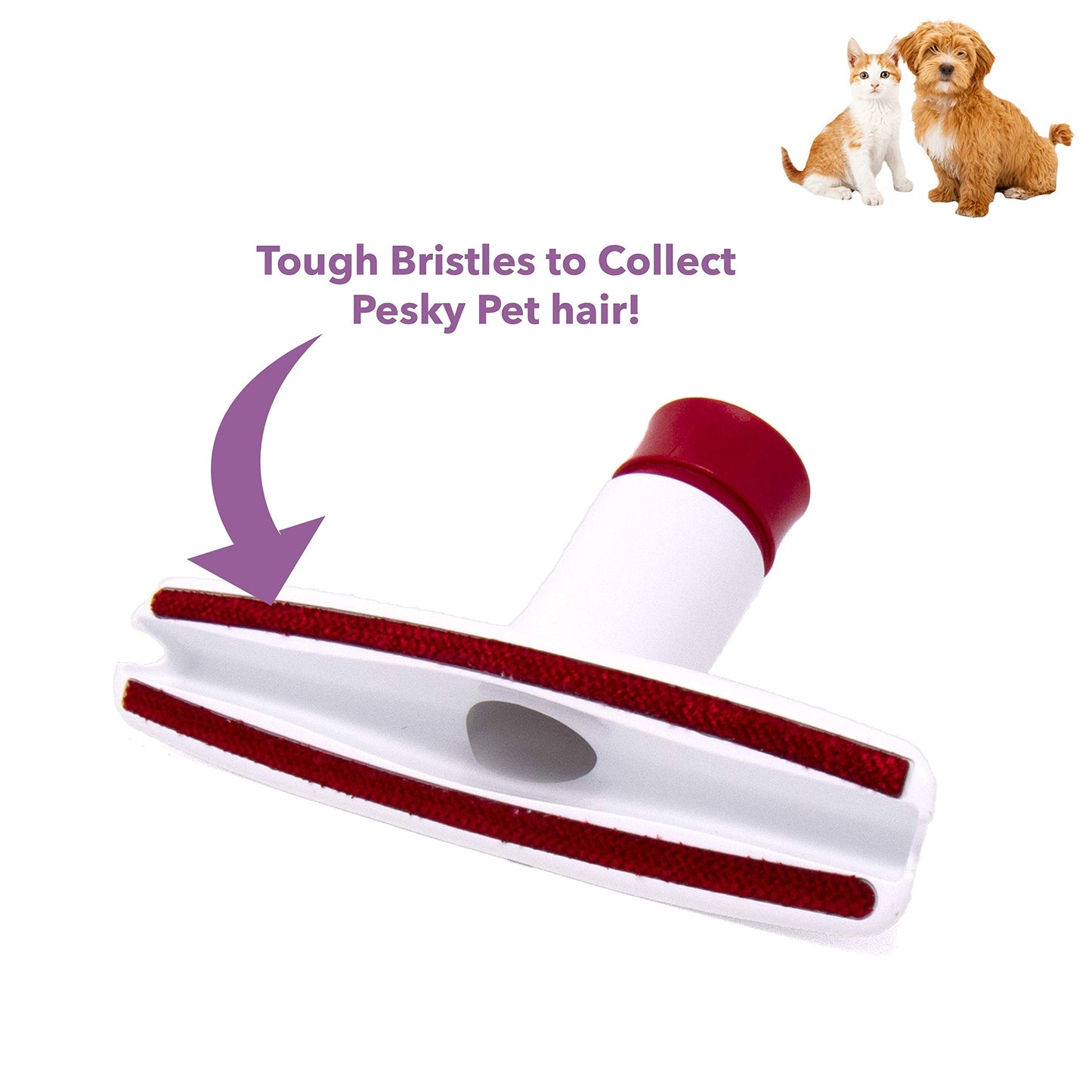 Enbizio - Premium Vacuum Replacement Parts & Accessories for Shark Rotator Upright Professional Lift Away Nv500 Nv501 Nv502 - Upholstery Pet Hair Brush Tool Attachment - White & Red