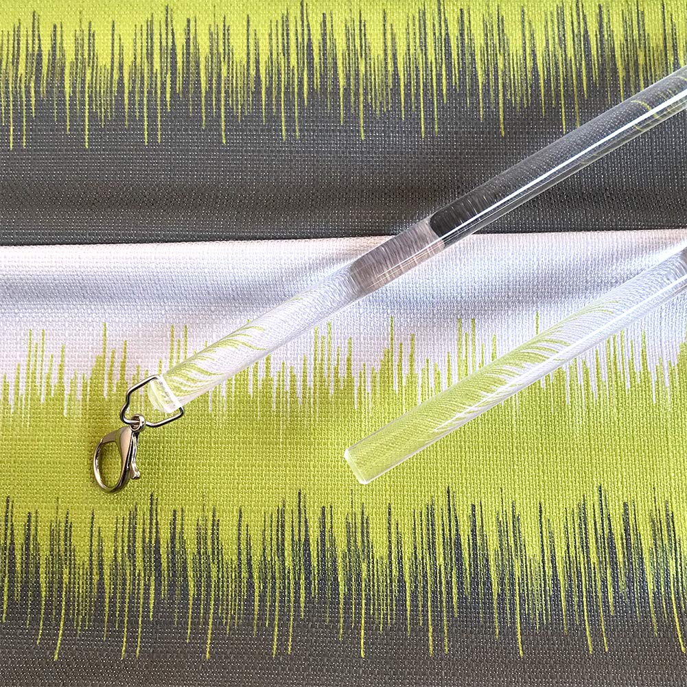2 Pack 36 Inch Universal Drapery Pull Rod Invisible Clear Curtain Wand for Easier Opening and Back (Acrylic, 36")