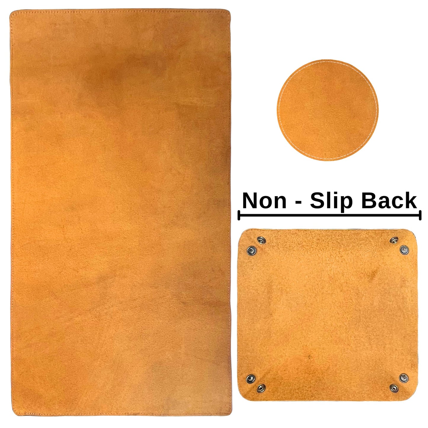 Leather Desk Mat Desk Pad - Full Grain (32x16) Leather Desk Cover Blotter & Protector - Large Computer Keyboard Gaming Table Mat - Desktop Accessories Mouse Pad for Laptop, Office & Home