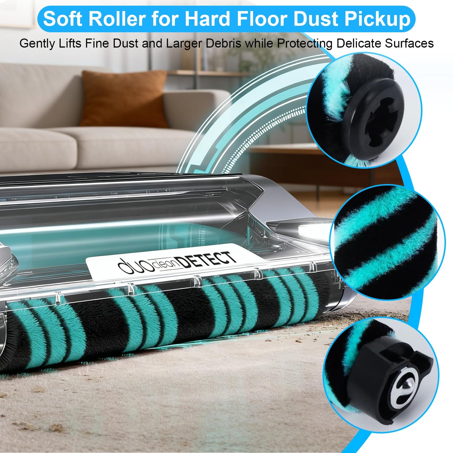 LA802 Filter for Shark Detect Pro Lift-Away ADV Bagless Upright Vacuum LA802 LA742, Complete Maintenance Kit with 1 Soft Roller Brush, 2 HEPA Filter, 4 Foam & Felt, 4 Odor Neutralizer Cartridge