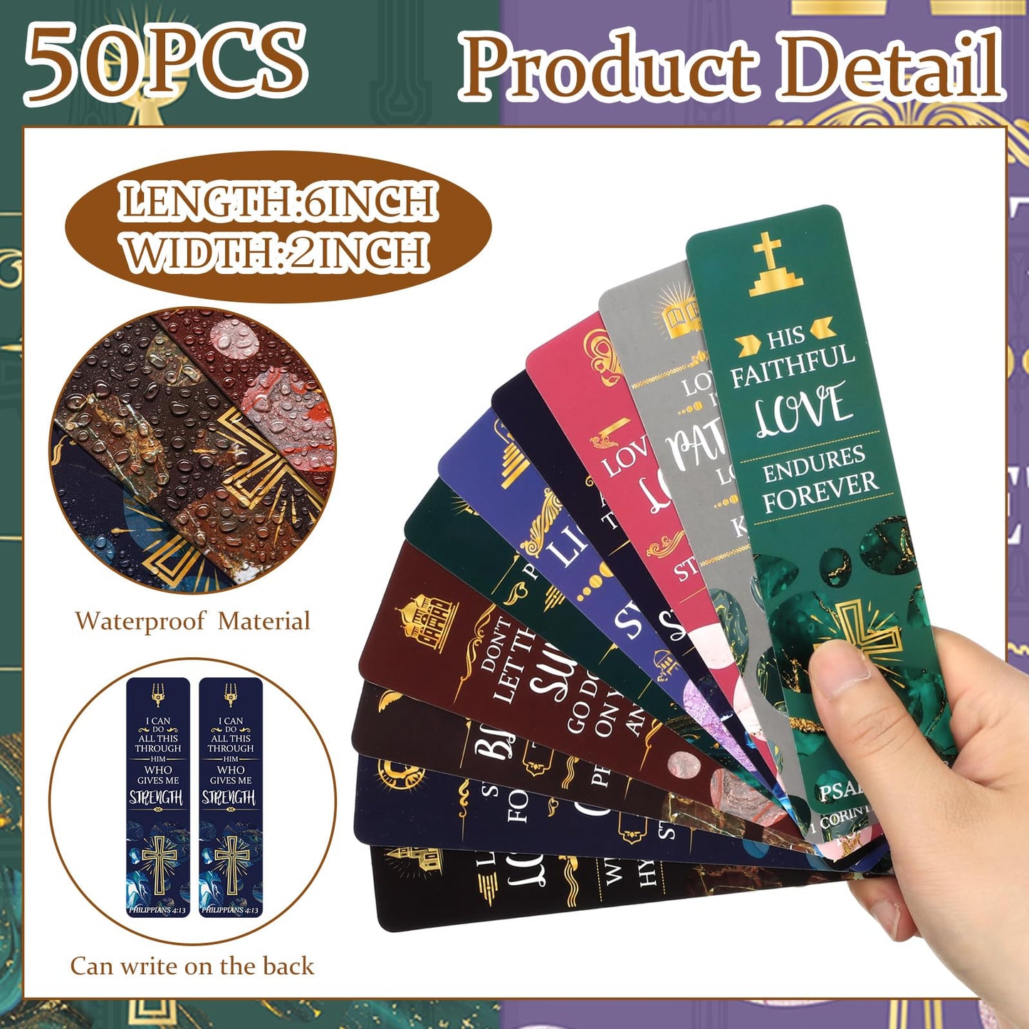 Yeaqee 200 Pcs Bible Verse Christian Church Gift Bulk for Women Church Favors Sunday School Study Supplies Include 50 Bookmarks 50 Ballpoint Pens 50 Notebooks 50 Organza Bags(Stylish)