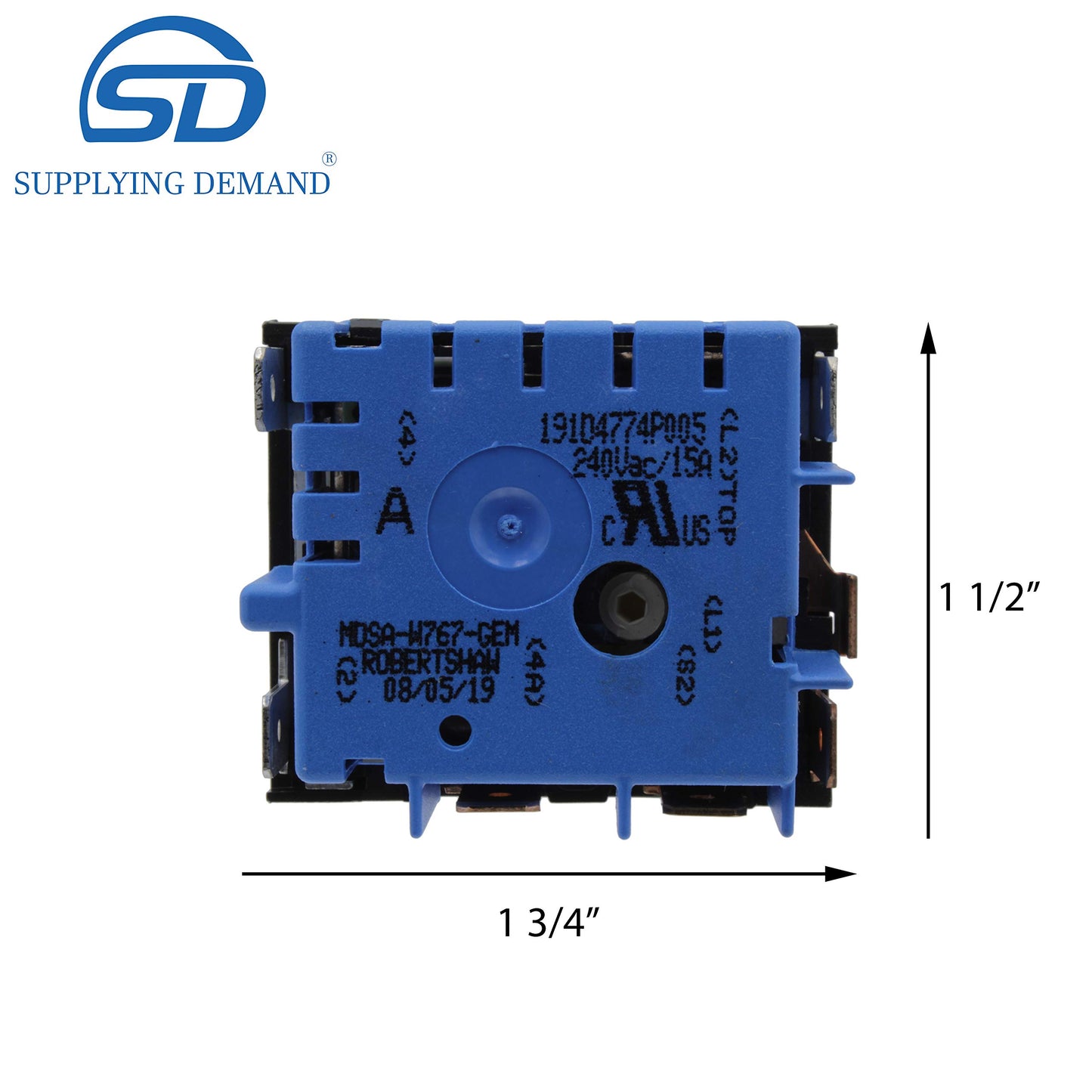 Supplying Demand WB24X25013 4464832 Electric Range Infinite Control Switch Replacement Model Specific Not Universal