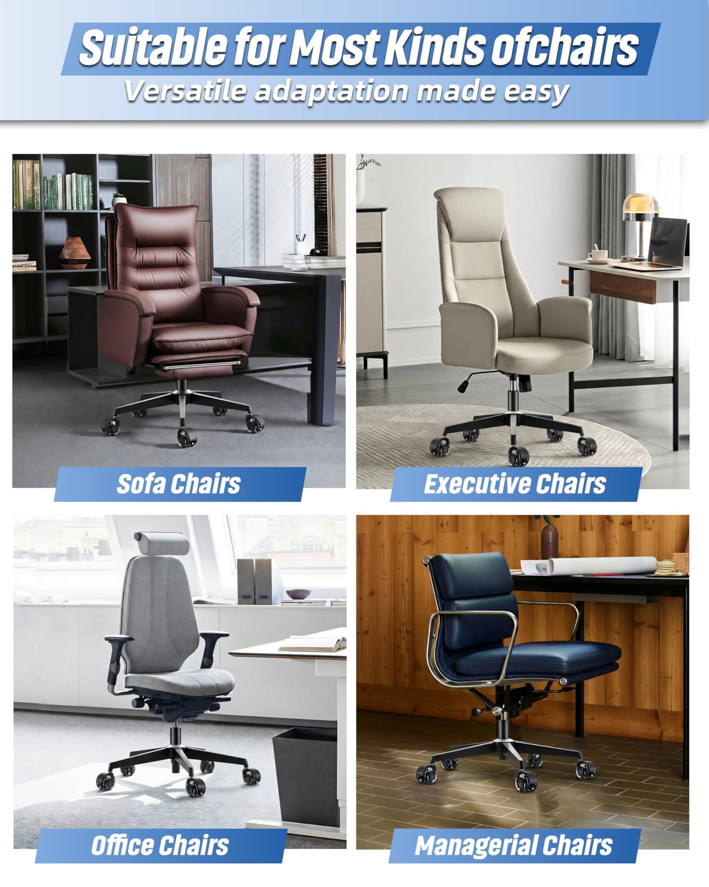 Mastery Mart 28'' Metal Office Chair Base Replacement with 5 Wheels, Heavy-Duty Reinforced Base for Managerial & Executive Chairs, Gaming Wide Chair Legs Computer Desk Chair Base, Black