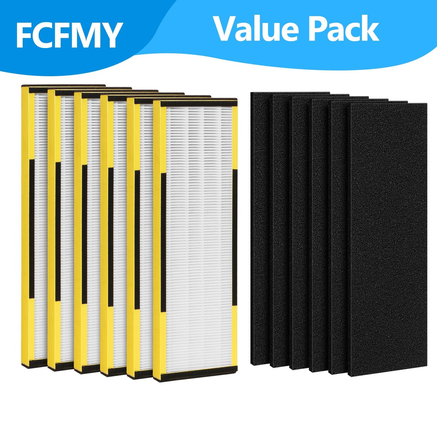 FCFMY 6 Packs FLT4825 H13 True HEPA Replacement Filter B Compatible with AC4300BPTCA, CDAP4500BCA, AC4825, AC4850PT, AC4820, AP2200CA Air Cleaner Purifier