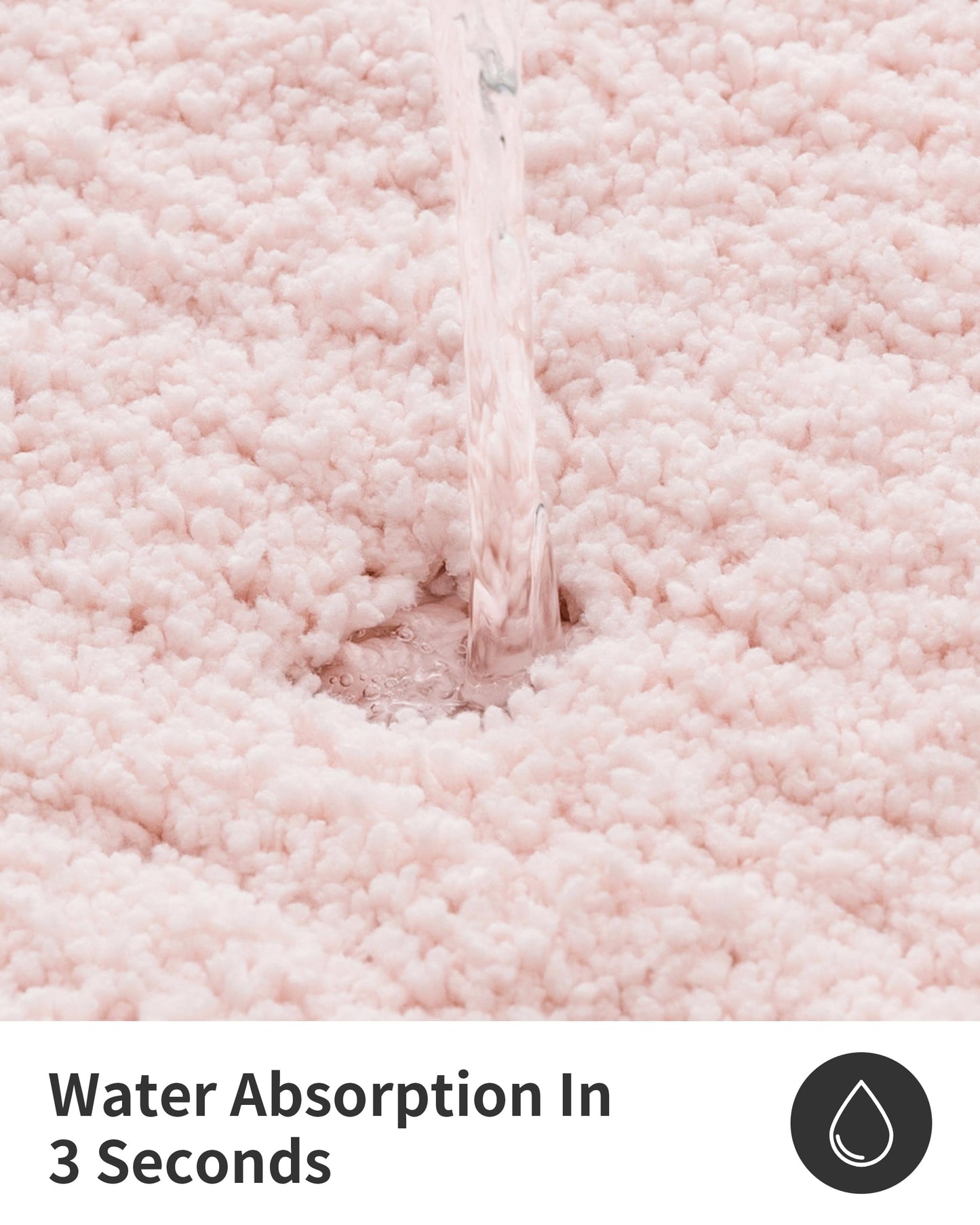 ILANGO Pink Bathroom Rugs 32" × 20" Non Slip & Super Absorbent Extra Thick Soft, Washable Bath Mat for Floor, Microfiber Plush Shaggy Bath Rug with Rubber for Bathtub Shower Room Sink