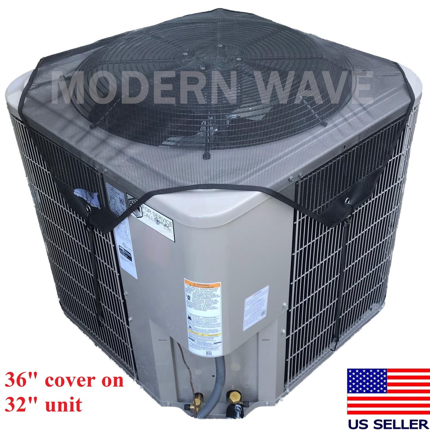 MODERN WAVE Central Air Conditioner Cover for Outside Units 36 x 36 - Top Universal Outdoor AC Cover Defender (Mesh, 36" x 36")