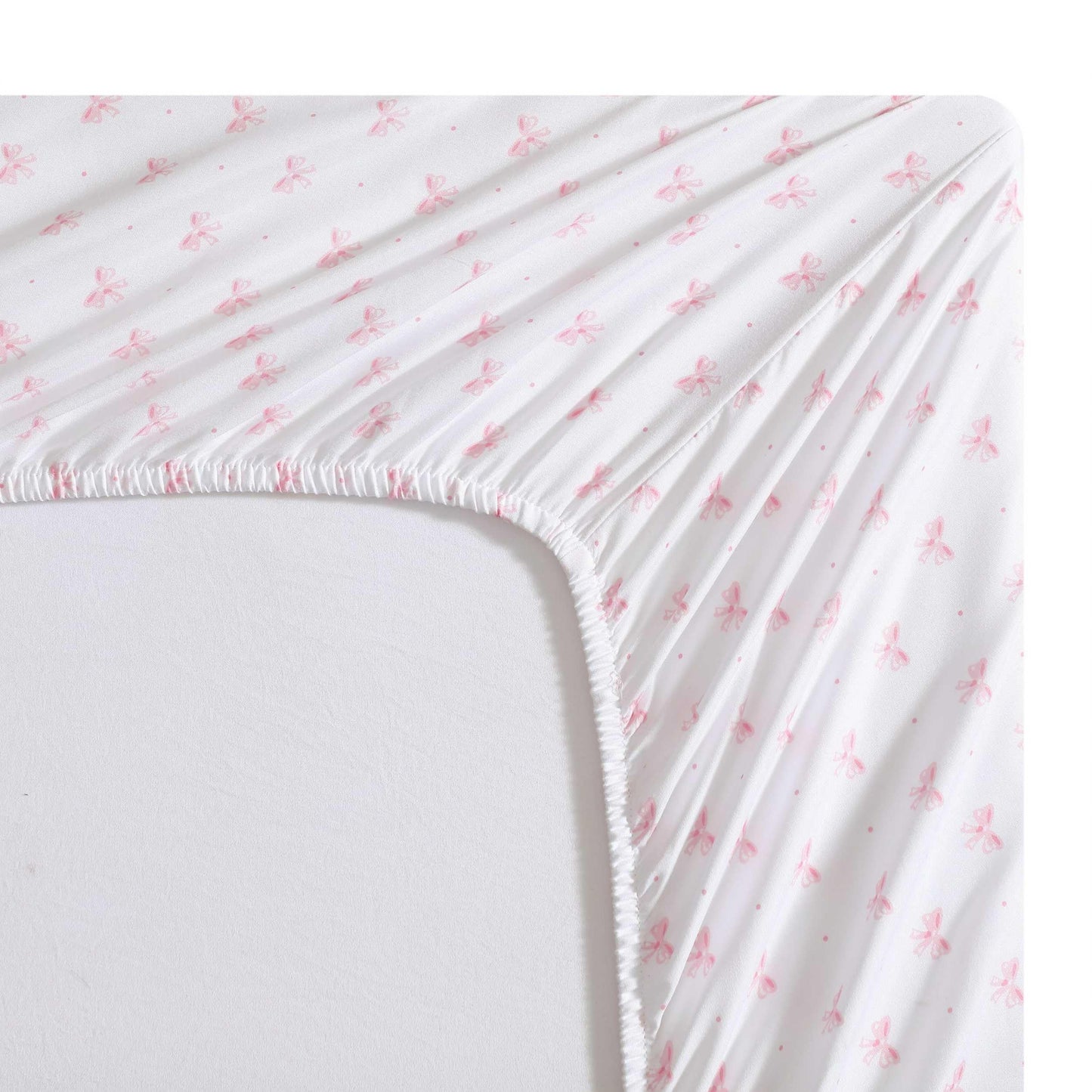 Laura Ashley Kids - Twin Sheet Set, Ultra-Soft Microfiber Bedding with Fully Elastic Fitted Sheet, Kids Bed Set with Pillowcase, Easy Care Bedding (Lovely Bows)