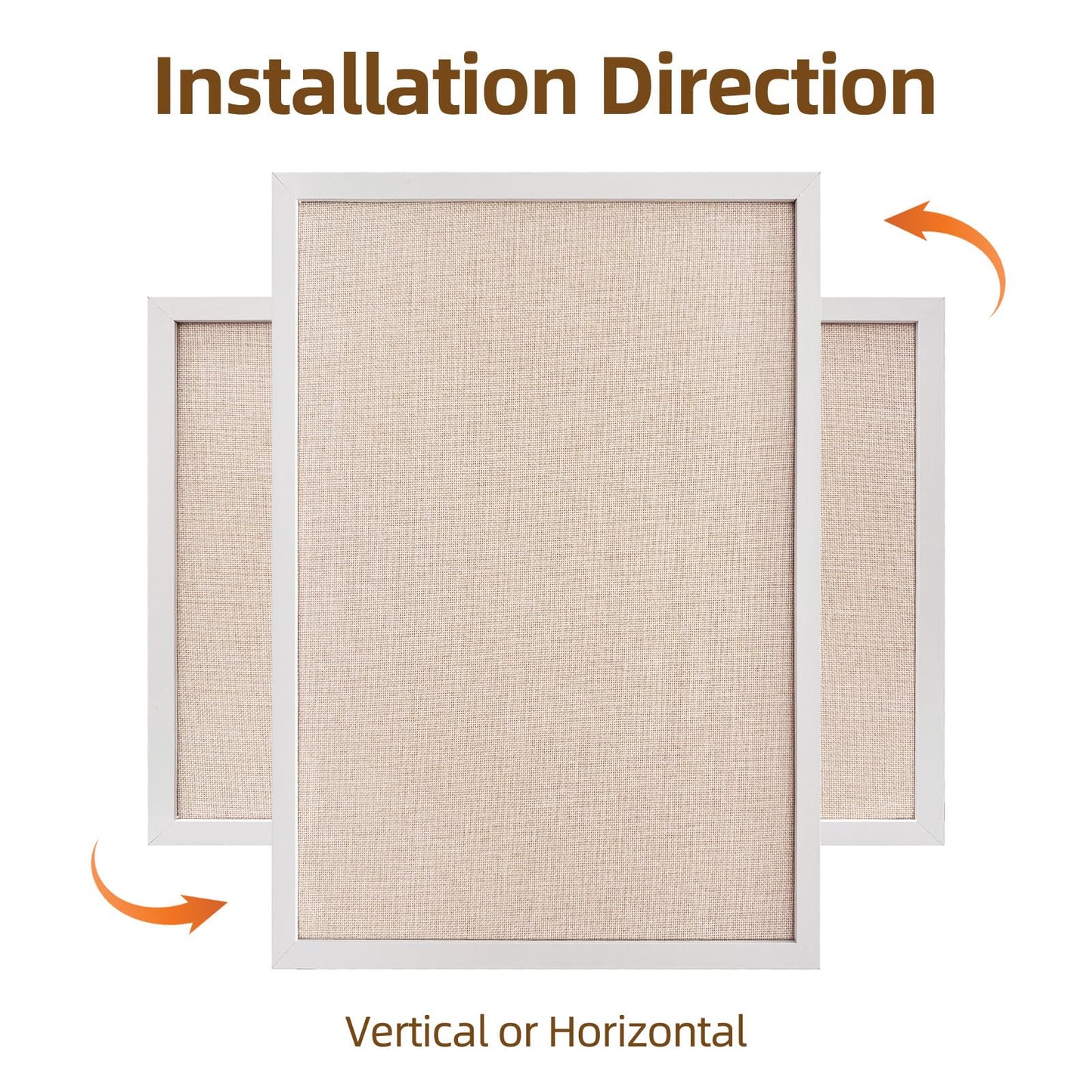 24'' x 36'' Linen Bulletin Board, Large Corkboard, White Oak Frame Linen Cork Board, Vision Board and Decorative Hanging Pin Board