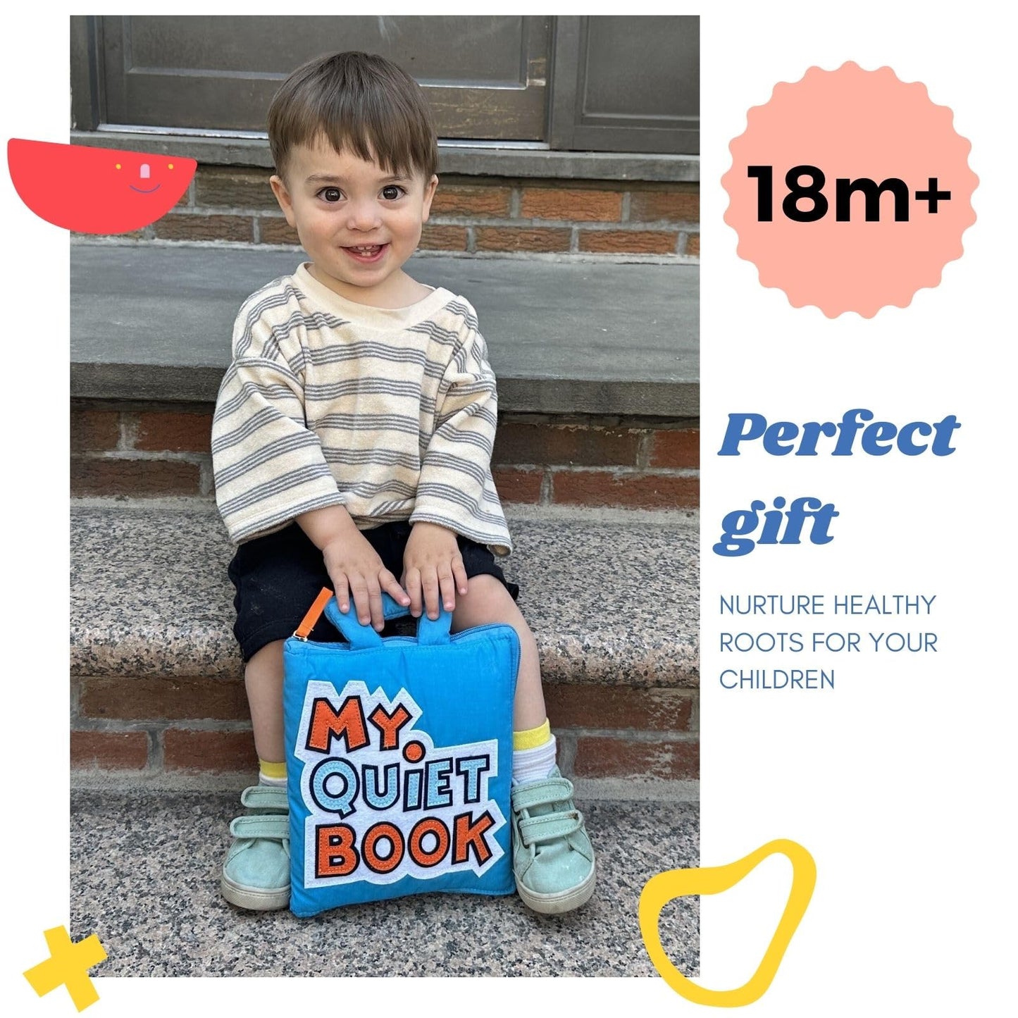 BAVY My Quiet Book - Toddler Travel Car Plane Airplane - No Parts to Get Lost - Activity Montessori Board Book, Travel Toys for Toddlers 1-3, Gifts for 1 2 3 4 Year Old, Birthday Gifts Toys Age 2-4