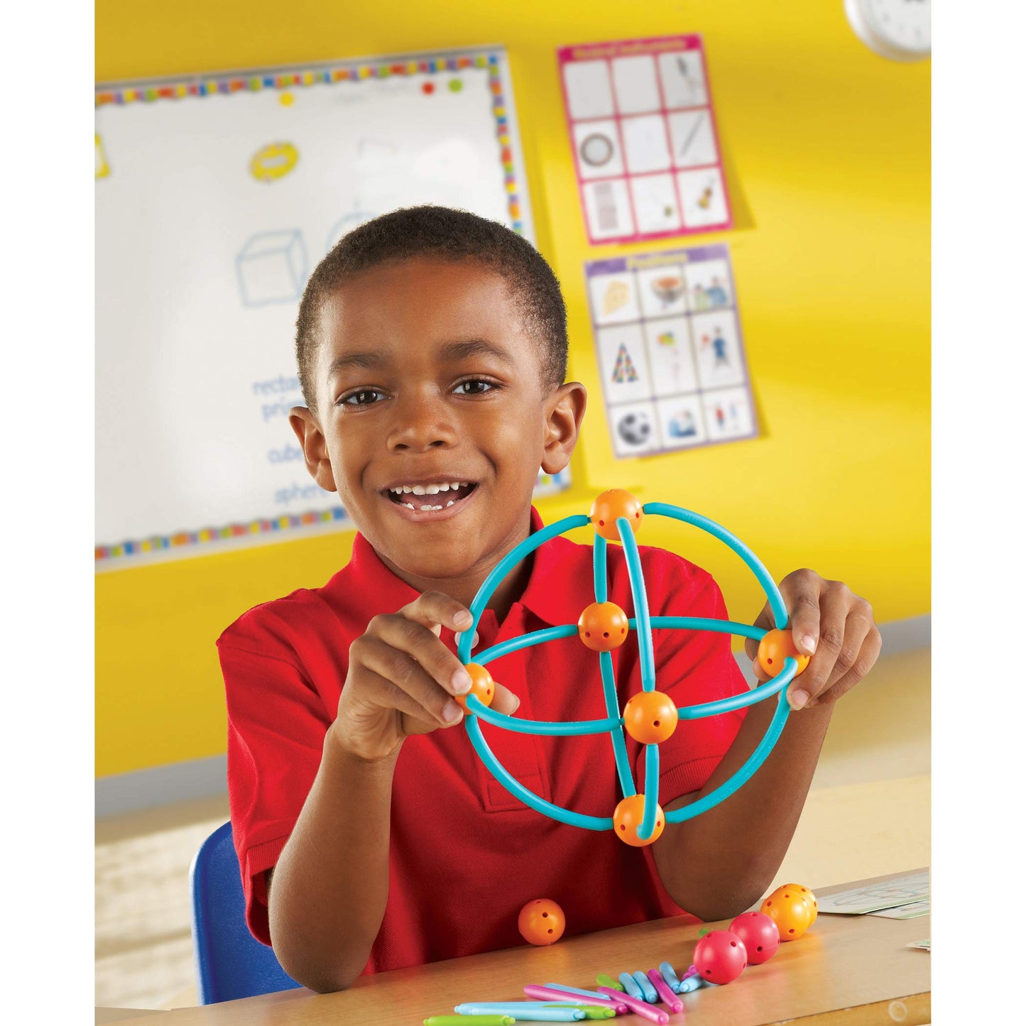 Learning Resources Geometric Shapes Building Set - 170 Pieces, Ages 5+ Math Learning Games for Kids, Early Math Skills, Back to School Activities, Classroom Games for Teachers