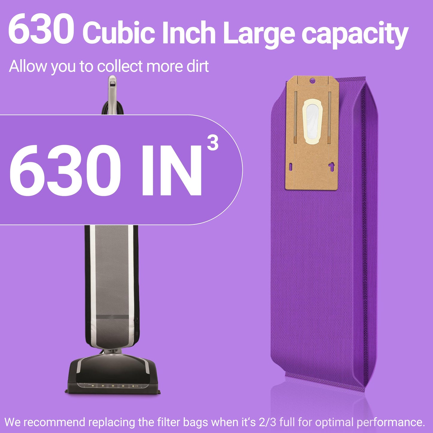 Upgraded Type CC HEPA Upright Vacuum Cleaner Bags Compatible with Oreck Elevate Vacuum Models X3, X5, XL7, XL21, 2000, 3000, 4000, 8000, 9000 Series, Replace Part # AK1CC6H CCPK8 CPK8DW,12 Pack