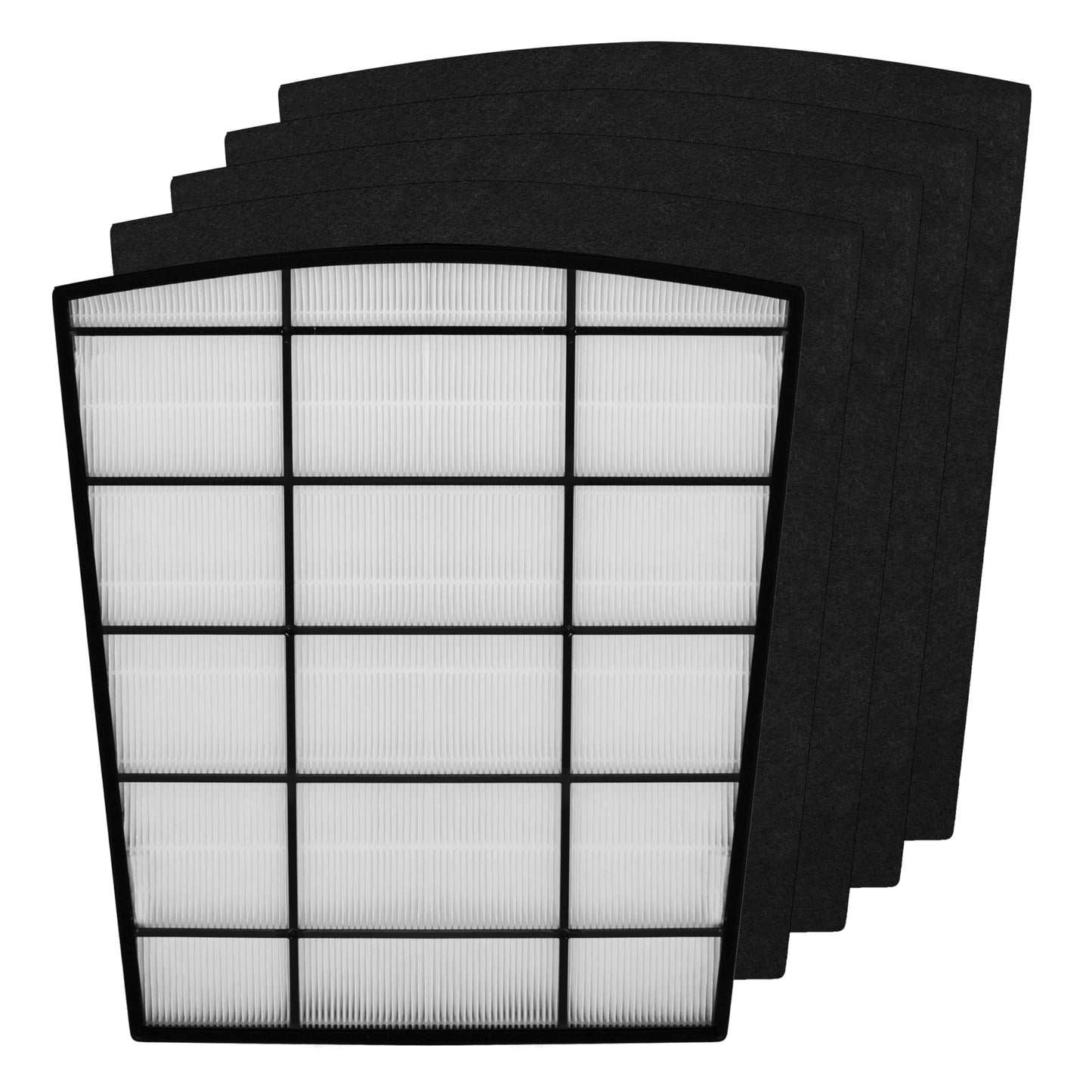 HP800 Filter Replacement, Compatible with HP800 Air Purifier, Part Number H-HF800-VP H-PF800, 1 H13 True HEPA Filter and 4 Carbon Pre-Filter