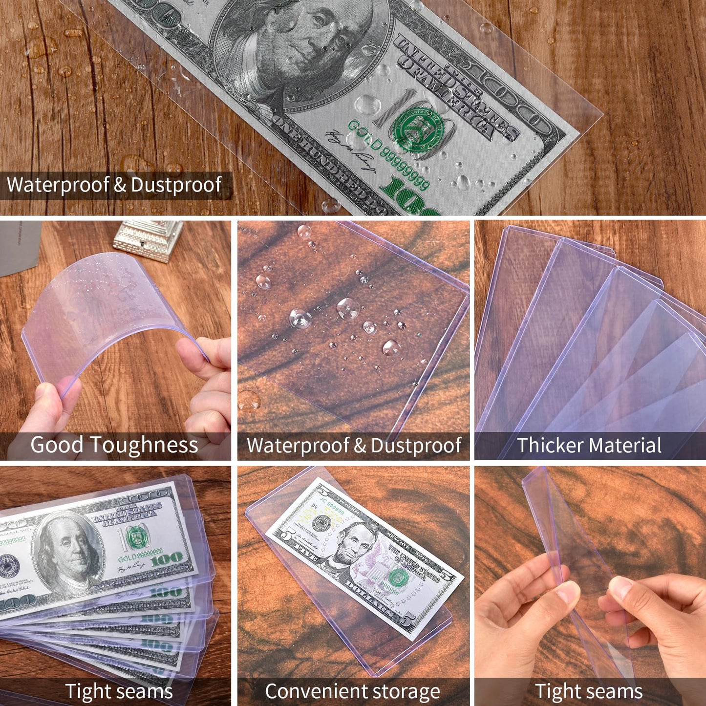 Coin Collector Case Holder with 141 pcs Capsules with Foam Gaskets & 220 Dollar Bill Sleeve - All-in-One Coin Collection Supplies Storage Box for Secure Coin and Paper Money- White