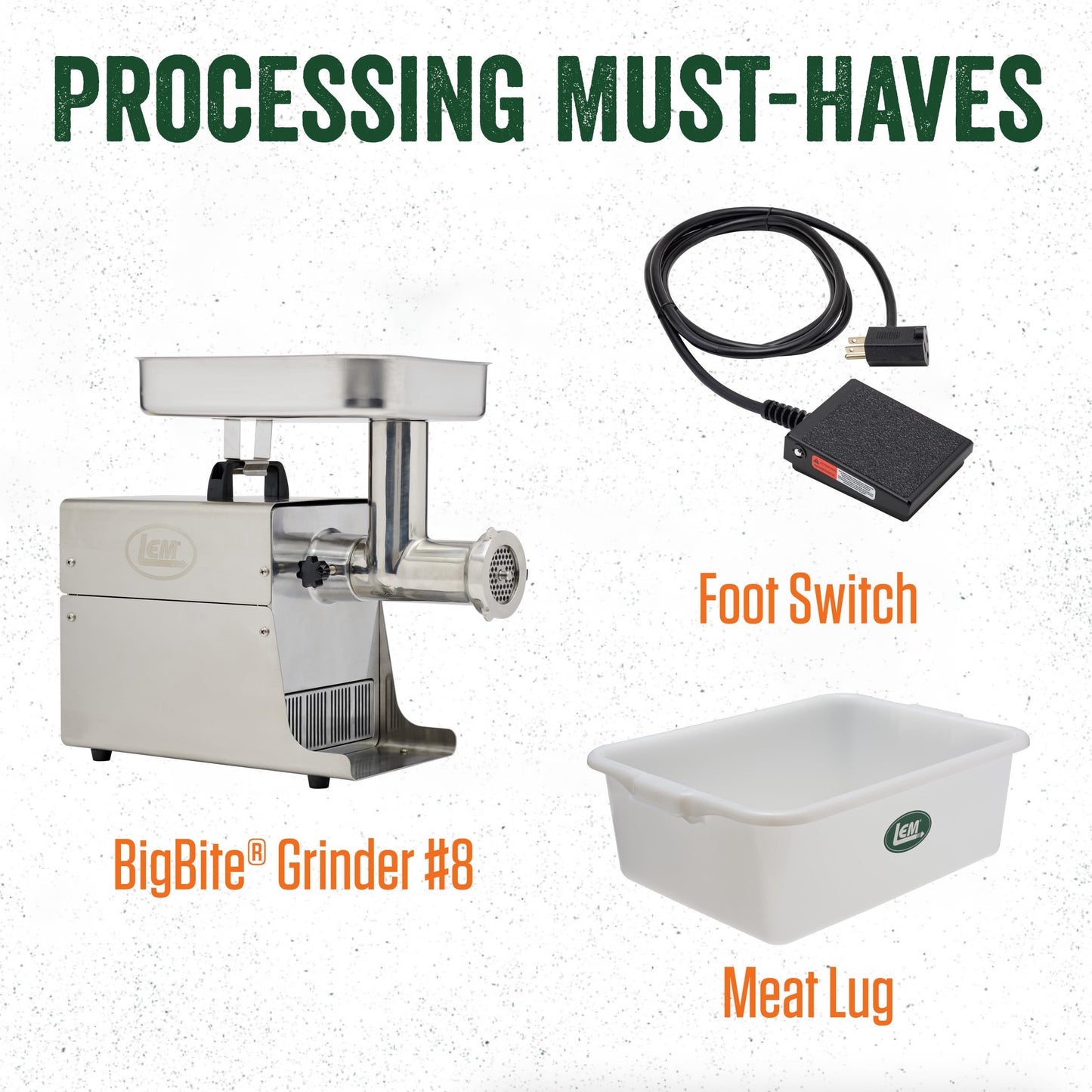 LEM Products Ground Meat Packaging System, Poly Bag Sealer Machine with Tape, 50 Wild Game Meat Bags, Freezer-Ready Packing Kit for Meats, Ground Beef, Deer Processing
