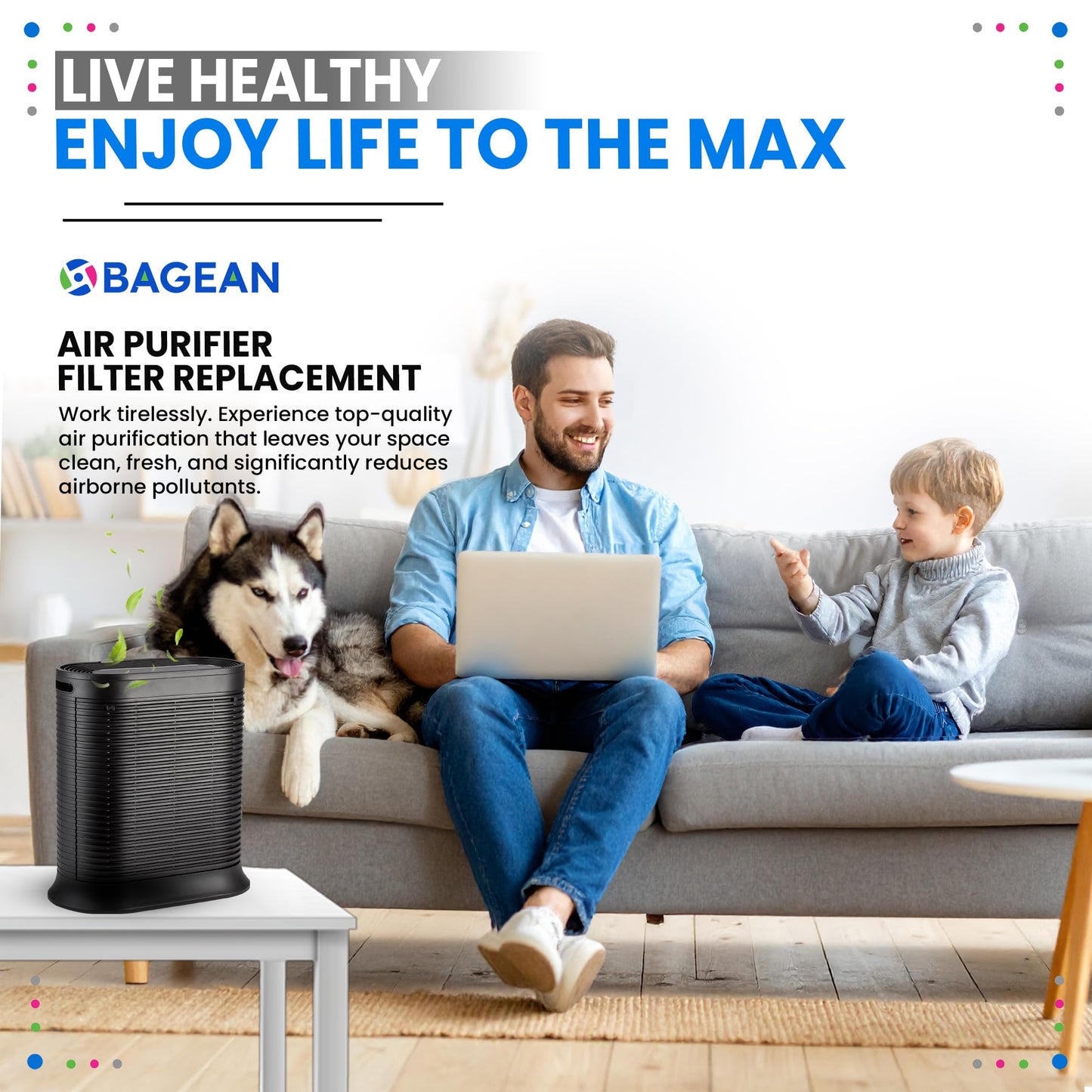 Bagean HPA100 Replacement Filter for Honeywell Air Purifier - Compatible with Honeywell R Filter Replacement - H13 True HEPA with Carbon Filters 99.98% of Particles & Purifies Air (4 HEPA + 16 Carbon)