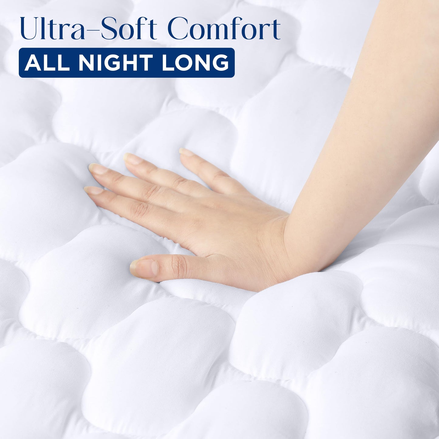 Utopia Bedding 2 Pack Waterproof Mattress Protector, Full Mattress Pad, Noiseless Quilted Fitted Cover with Deep Pocket Stretches up to 16 Inches (White)