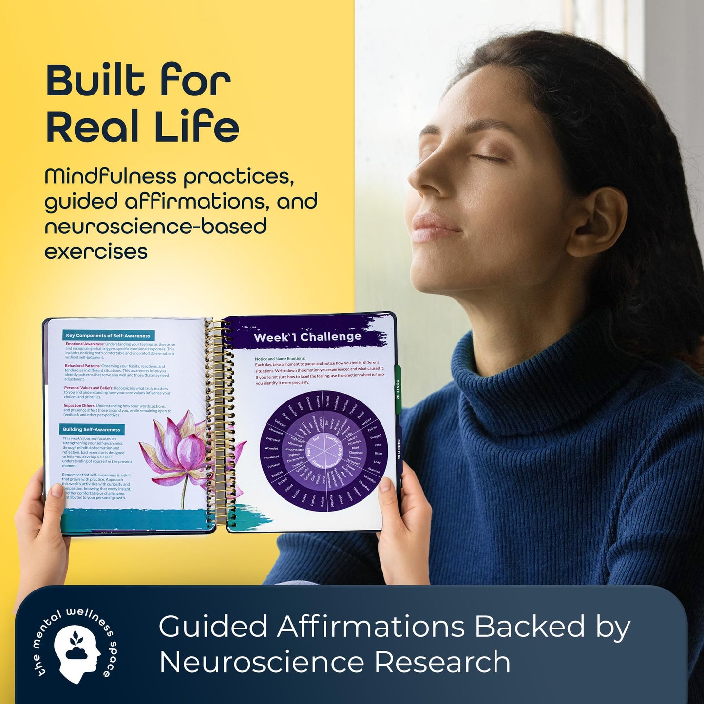 SHINE: A Guided Transformation Journal by Dr. Tracey Marks | 12-Week Mental Health, Gratitude & Self-Care Workbook for Women & Men | Mindset Reframing Prompts, Affirmations, Emotion Wheel | Vol 1