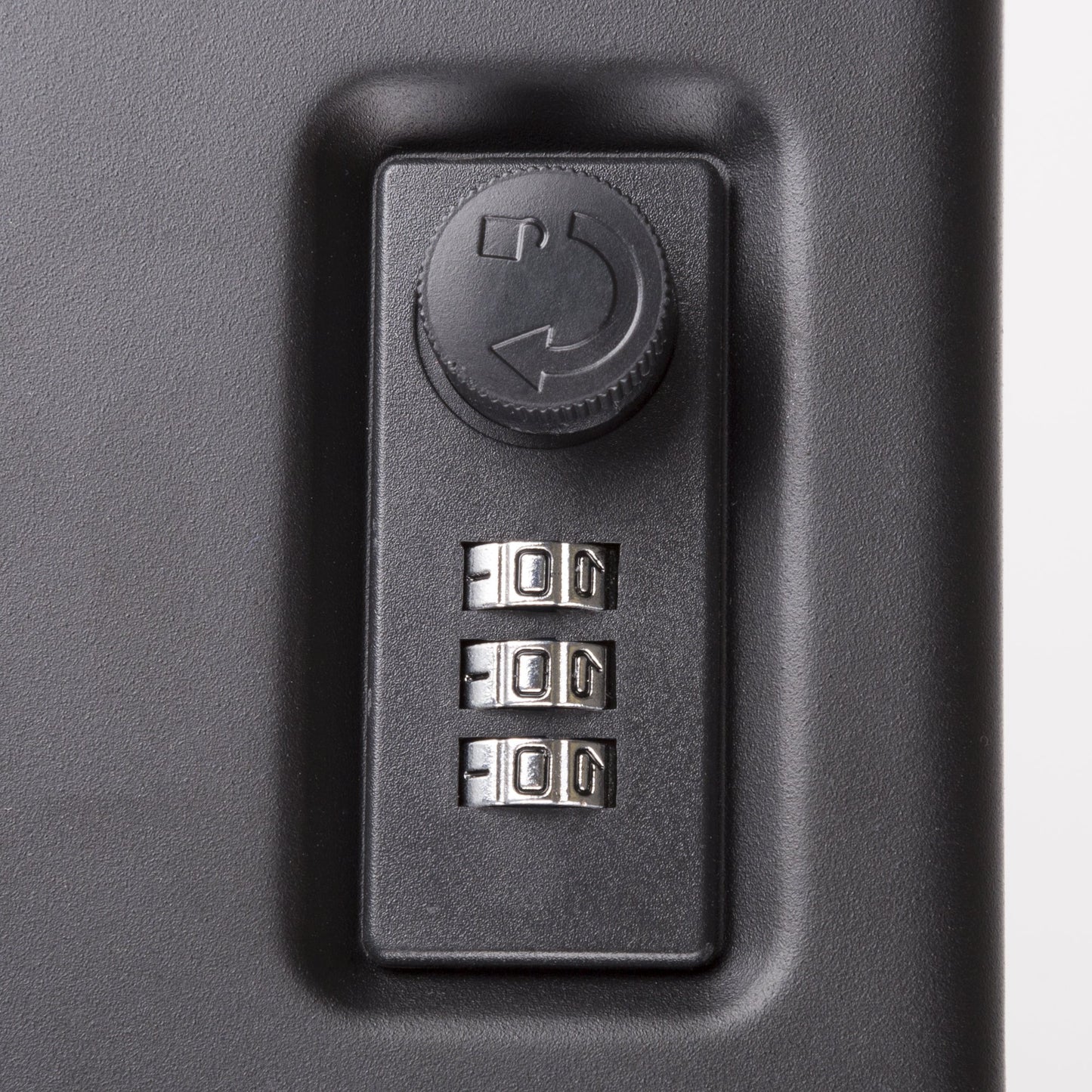Stalwart Portable Gun Safe – Top Opening Personal Steel Travel Combination Lock Box with 1500 Pound Test Tether Cable for Car, Desk or Home
